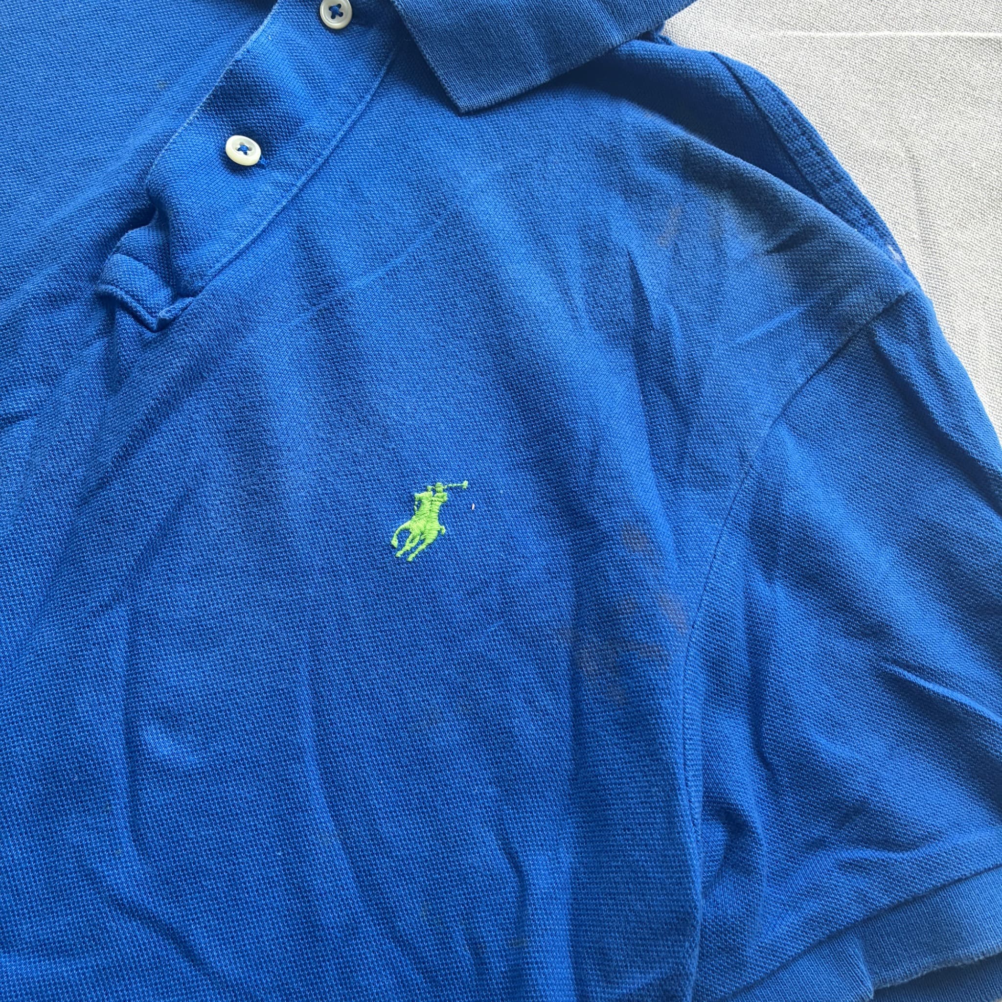 Polo Ralph Lauren Custom Fit Mesh Polo Shirt Blue Size M — photo 3 of 6