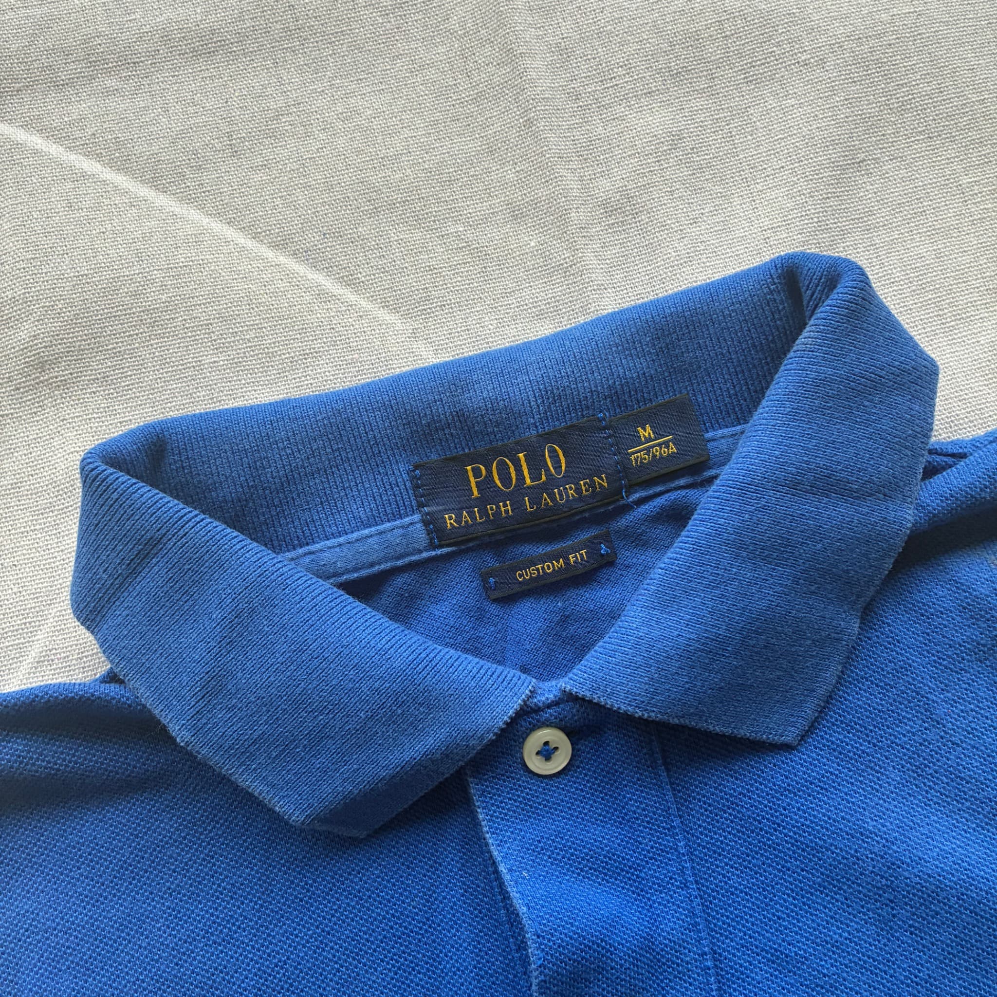 Polo Ralph Lauren Custom Fit Mesh Polo Shirt Blue Size M — photo 4 of 6