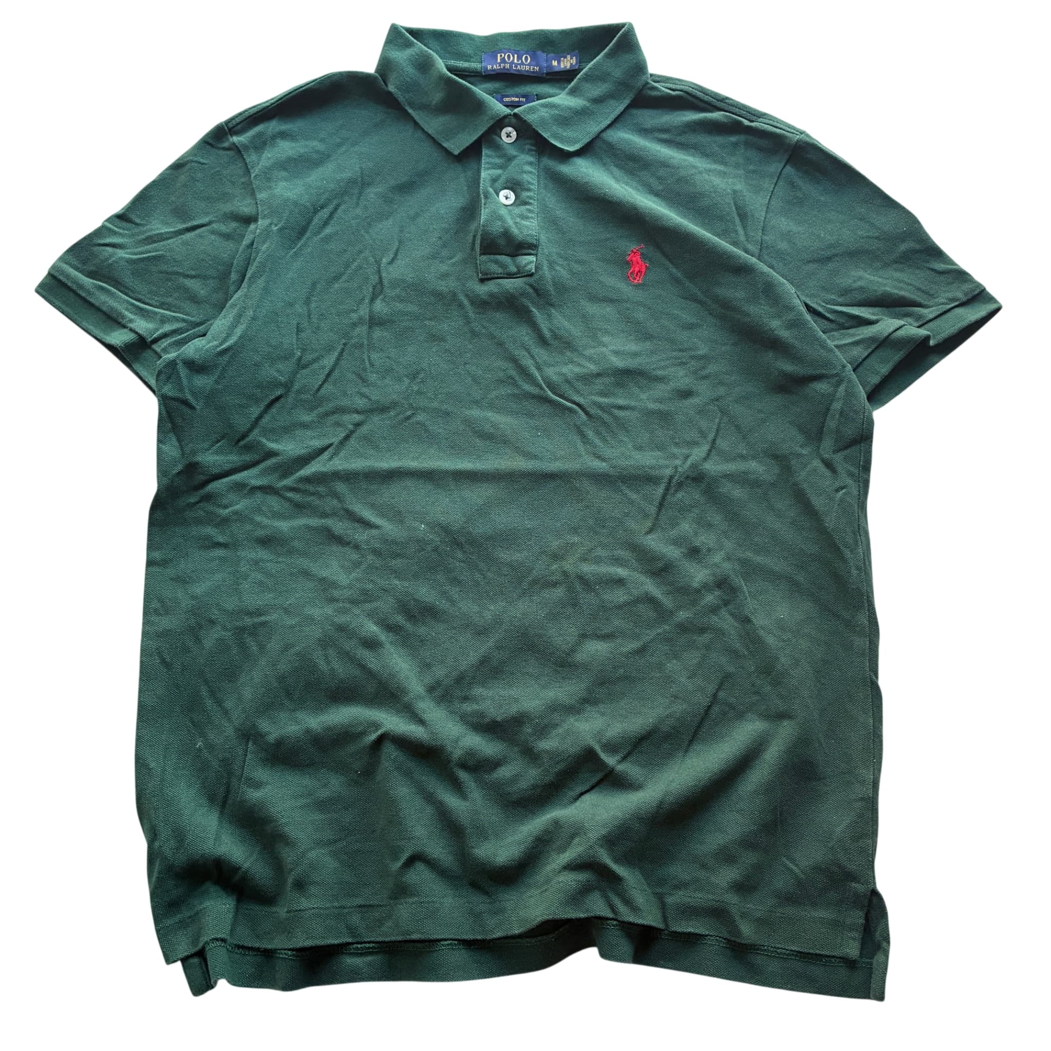 Polo Ralph Lauren Custom Fit Mesh Polo Shirt Dark Green Size M — photo 1 of 6