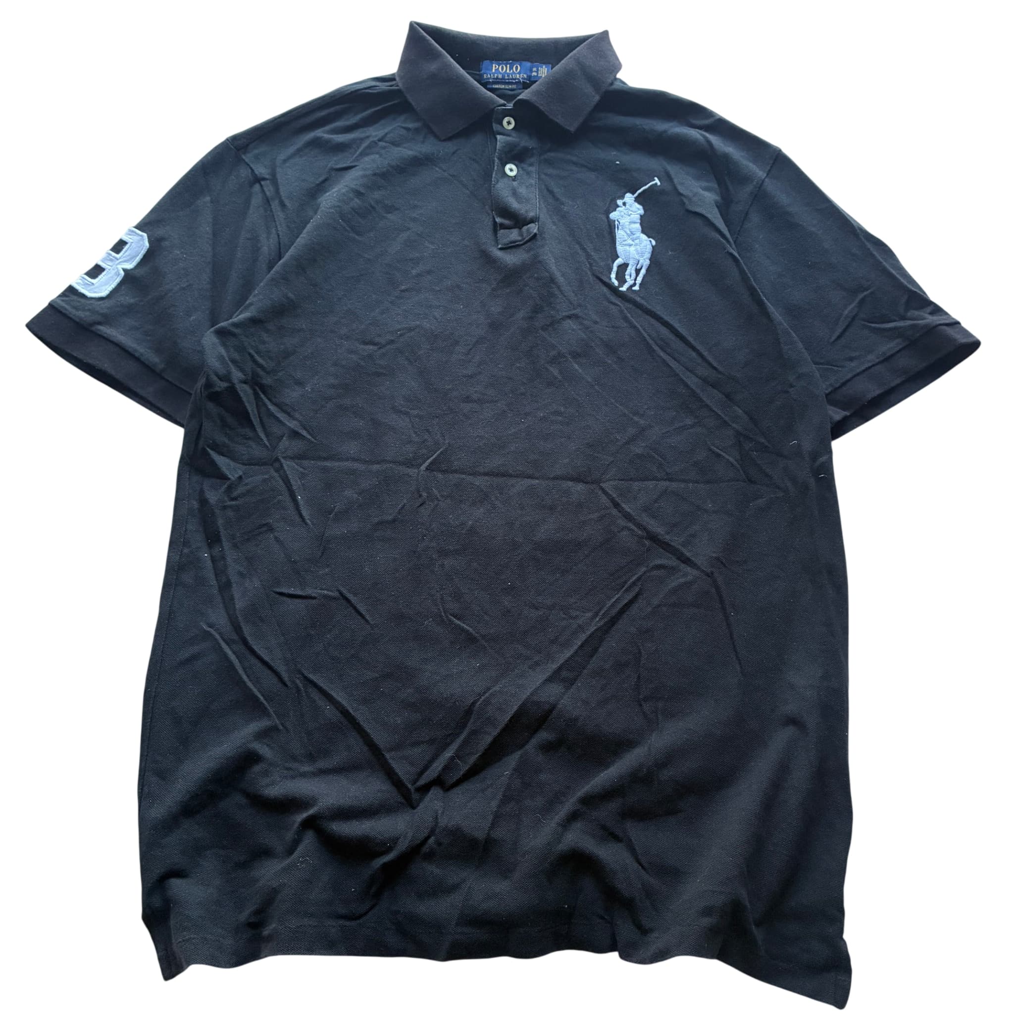 Polo Ralph Lauren Custom Slim Fit Big Pony Polo Shirt Black XXL — photo 1 of 6