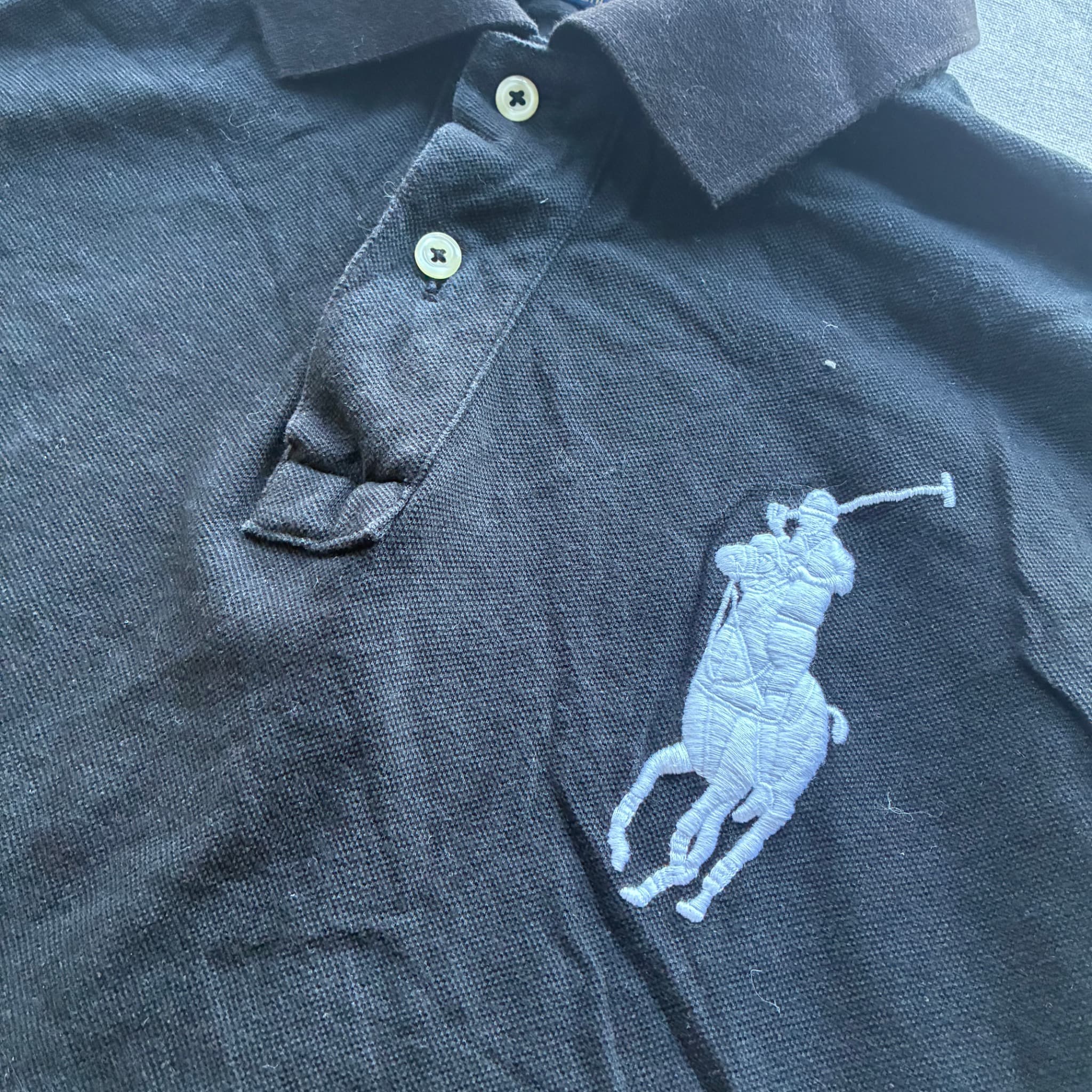 Polo Ralph Lauren Custom Slim Fit Big Pony Polo Shirt Black XXL — photo 3 of 6