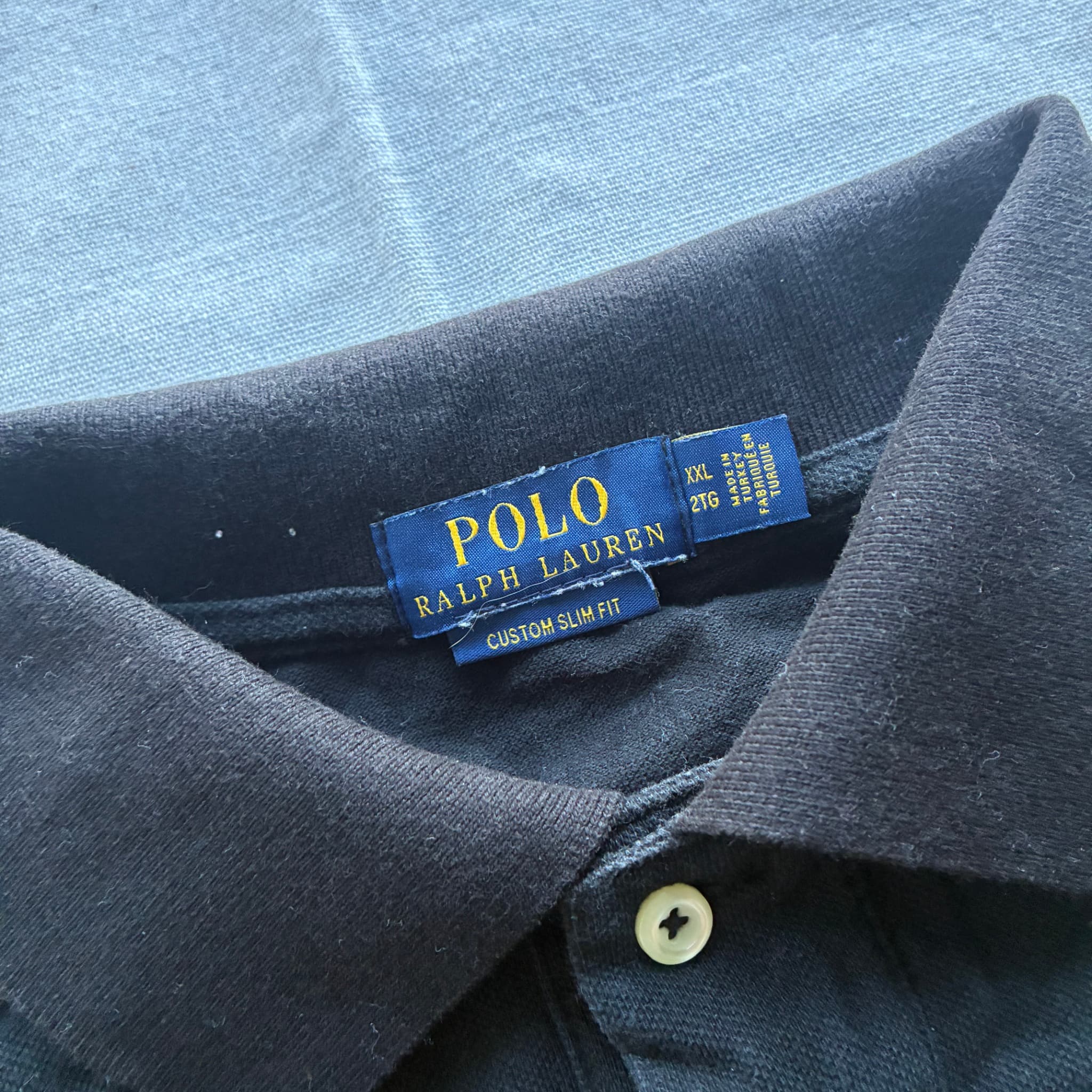 Polo Ralph Lauren Custom Slim Fit Big Pony Polo Shirt Black XXL — photo 4 of 6