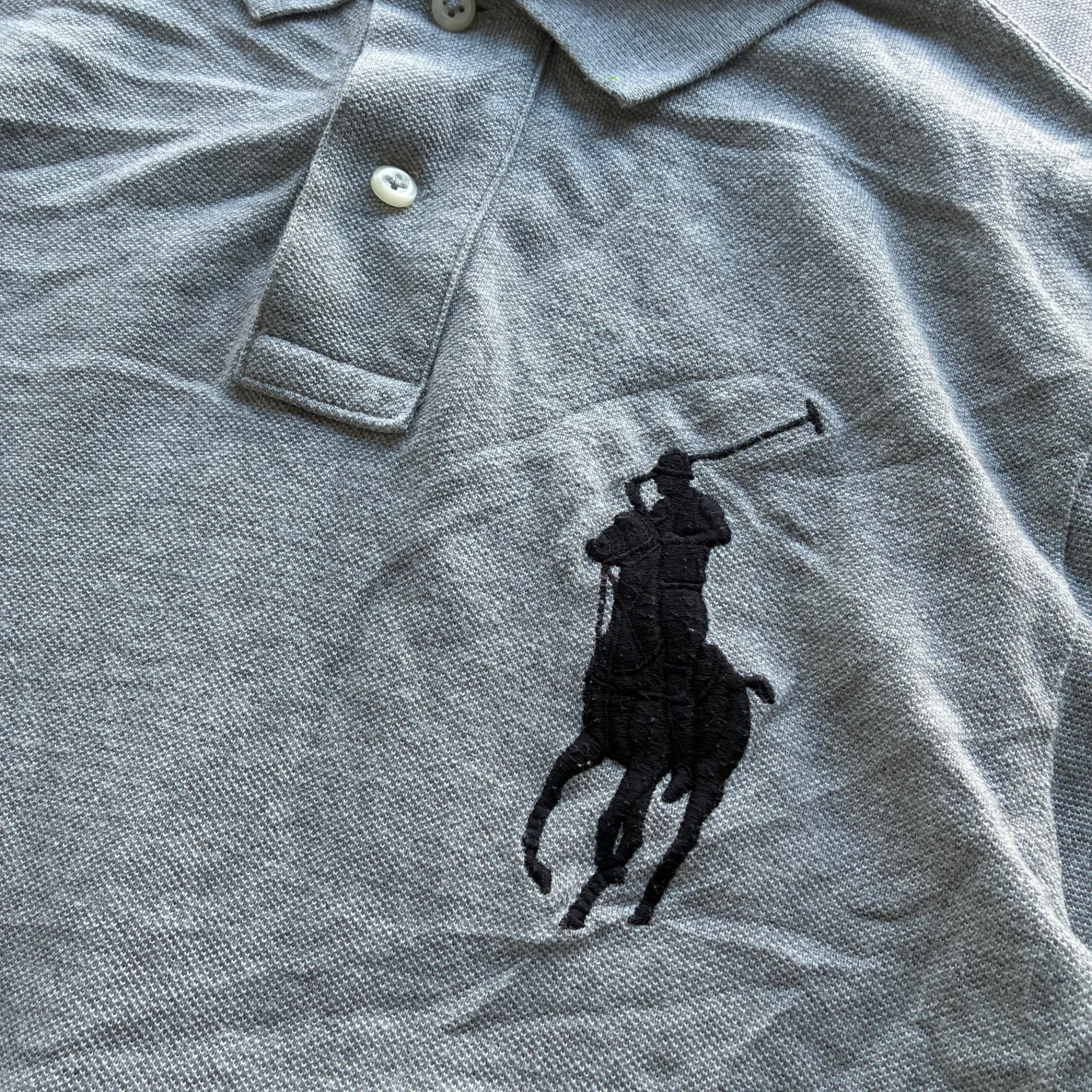 Polo Ralph Lauren Custom Slim Fit Big Pony Polo Shirt Grey Size S — photo 3 of 6