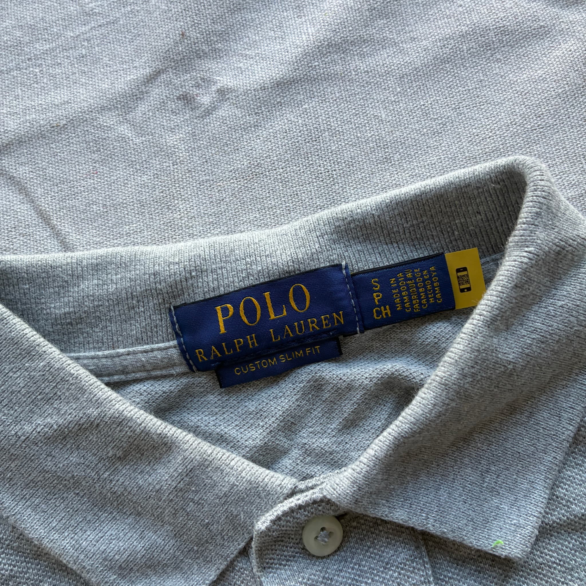 Polo Ralph Lauren Custom Slim Fit Big Pony Polo Shirt Grey Size S — photo 4 of 6