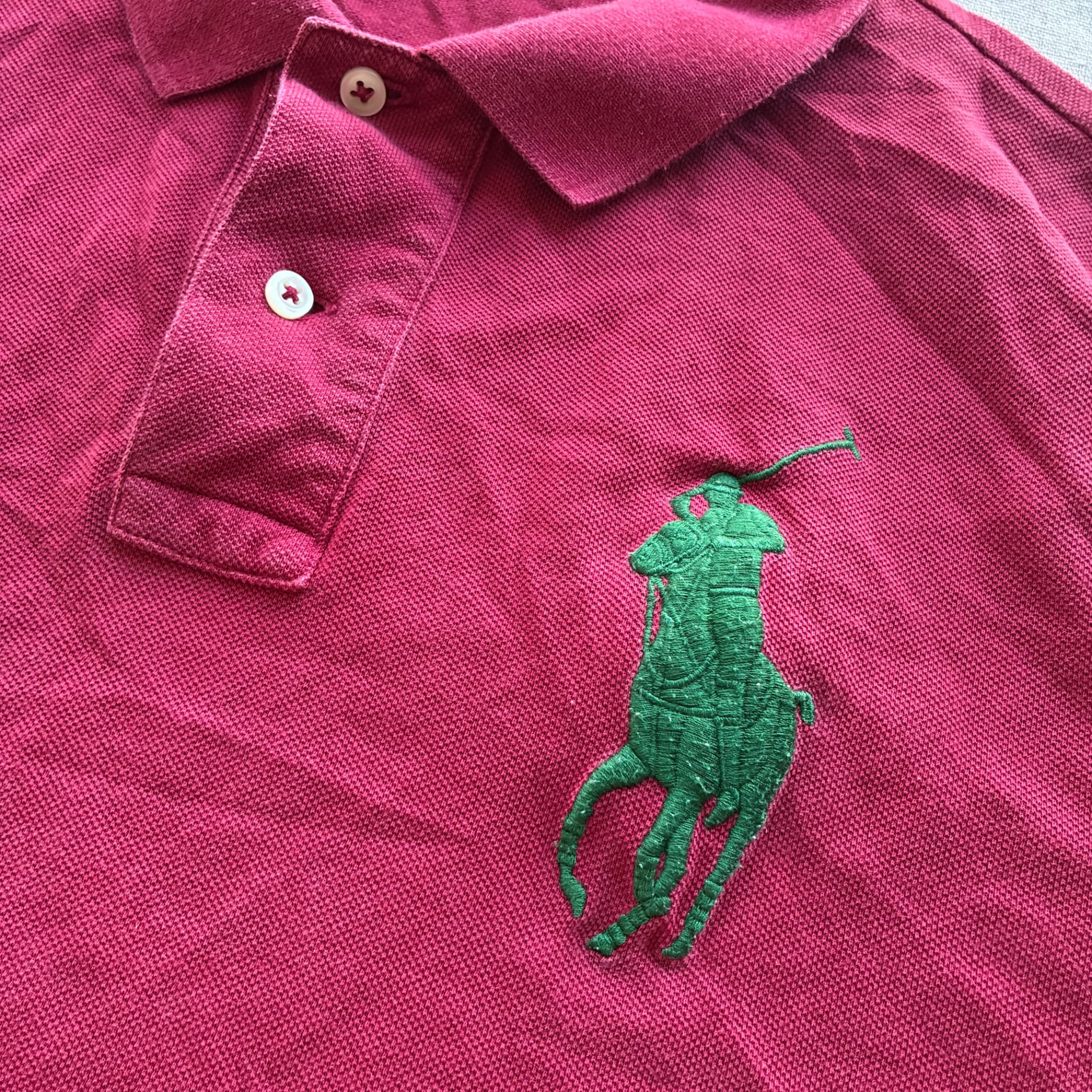 Polo Ralph Lauren Custom Slim Fit Big Pony Polo Shirt Maroon Men's Size M — photo 2 of 6