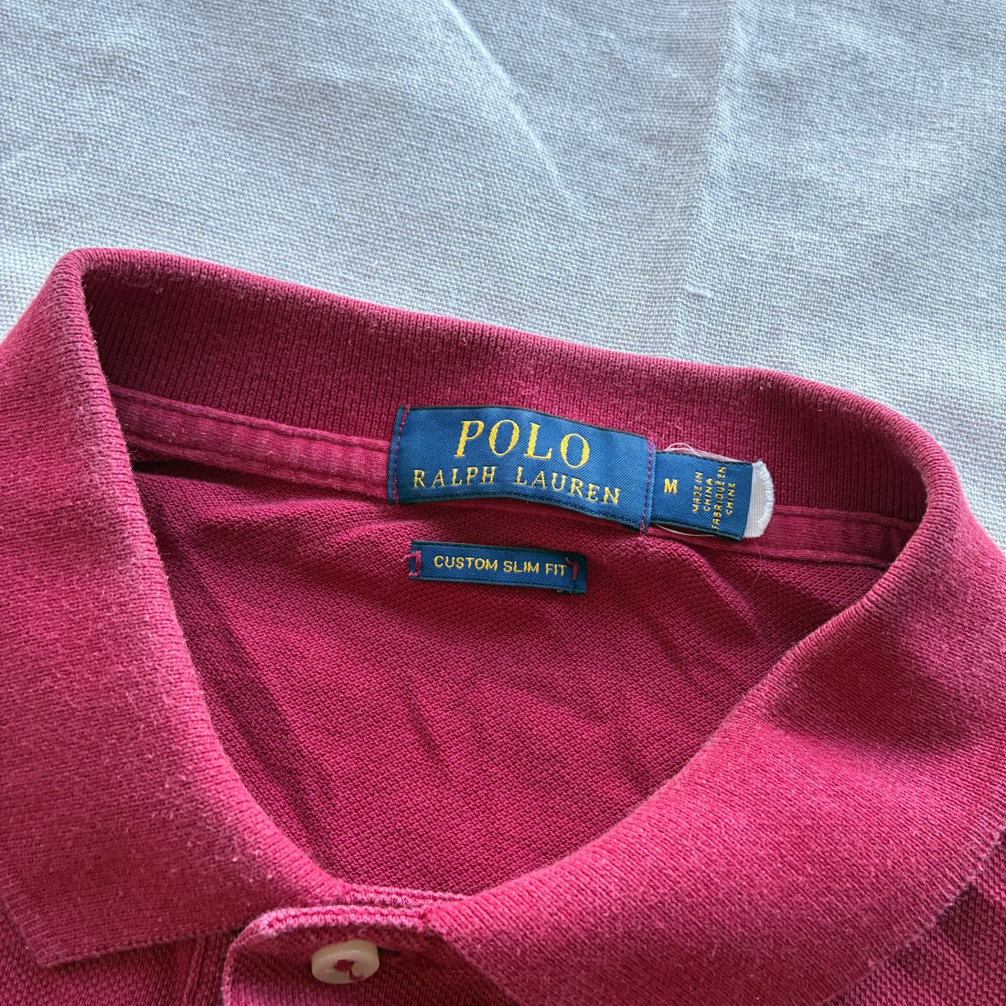Polo Ralph Lauren Custom Slim Fit Big Pony Polo Shirt Maroon Men's Size M — photo 4 of 6