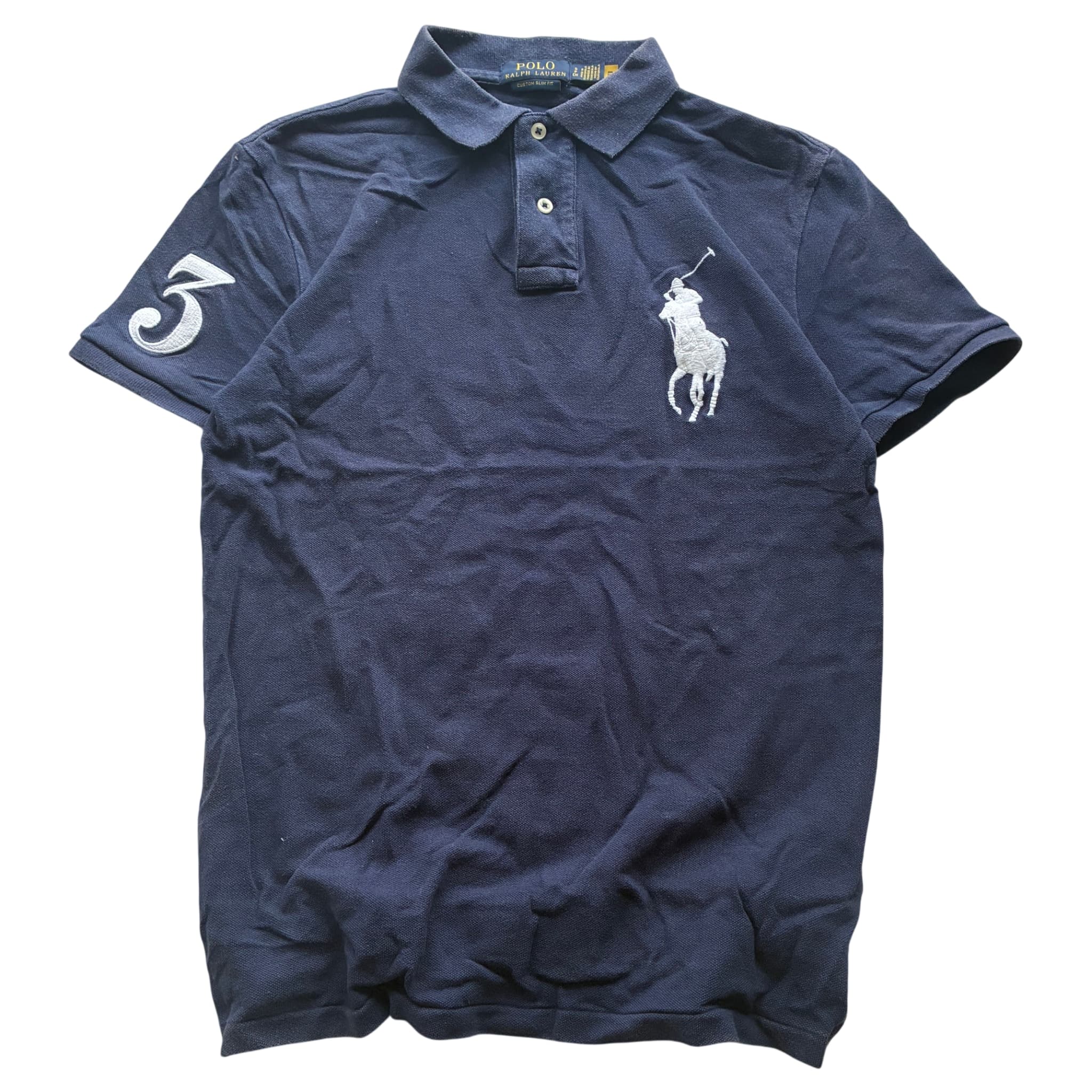 Polo Ralph Lauren Custom Slim Fit Big Pony Polo Shirt Navy Size S — photo 1 of 5