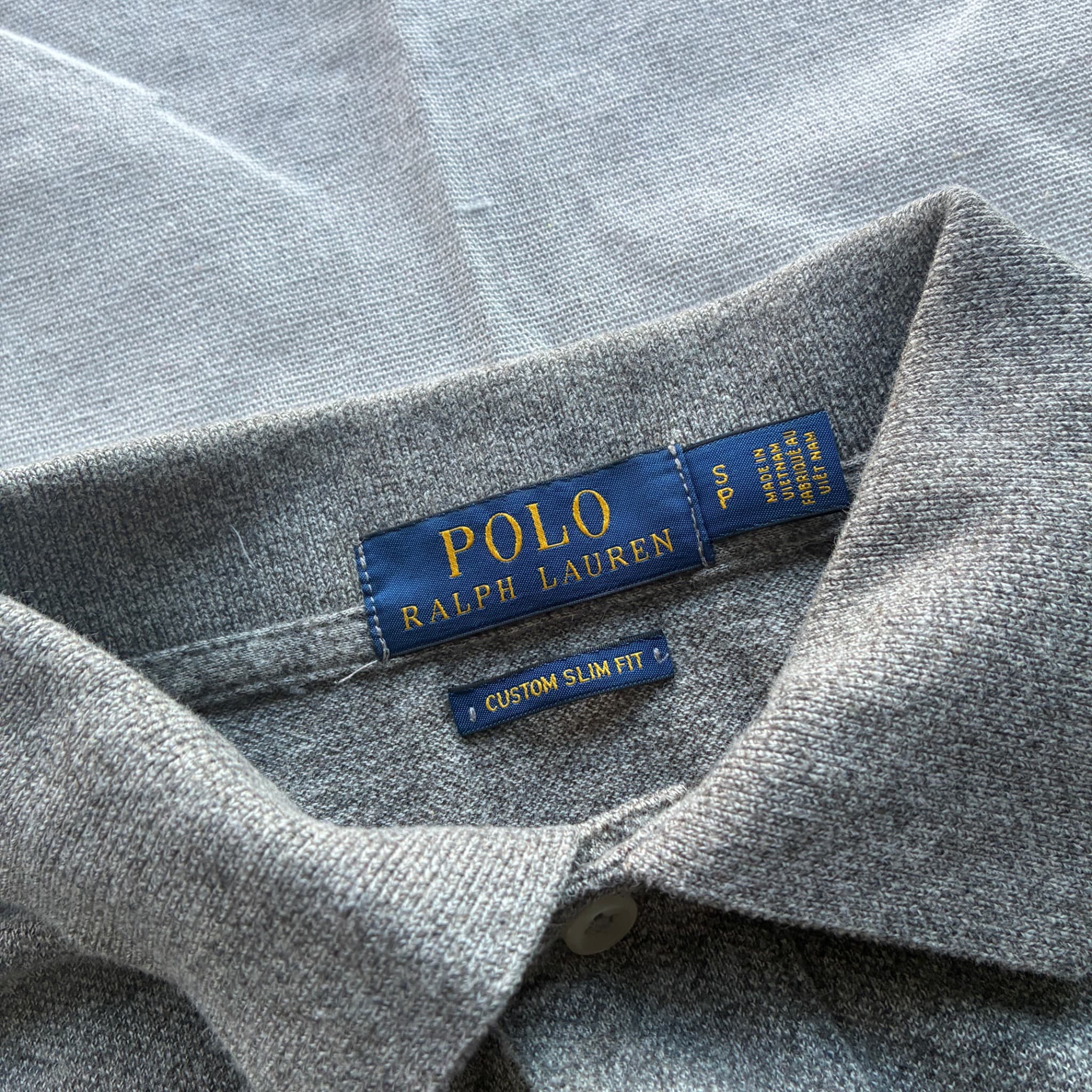 Polo Ralph Lauren Custom Slim Fit Mesh Polo Shirt Grey — photo 4 of 7