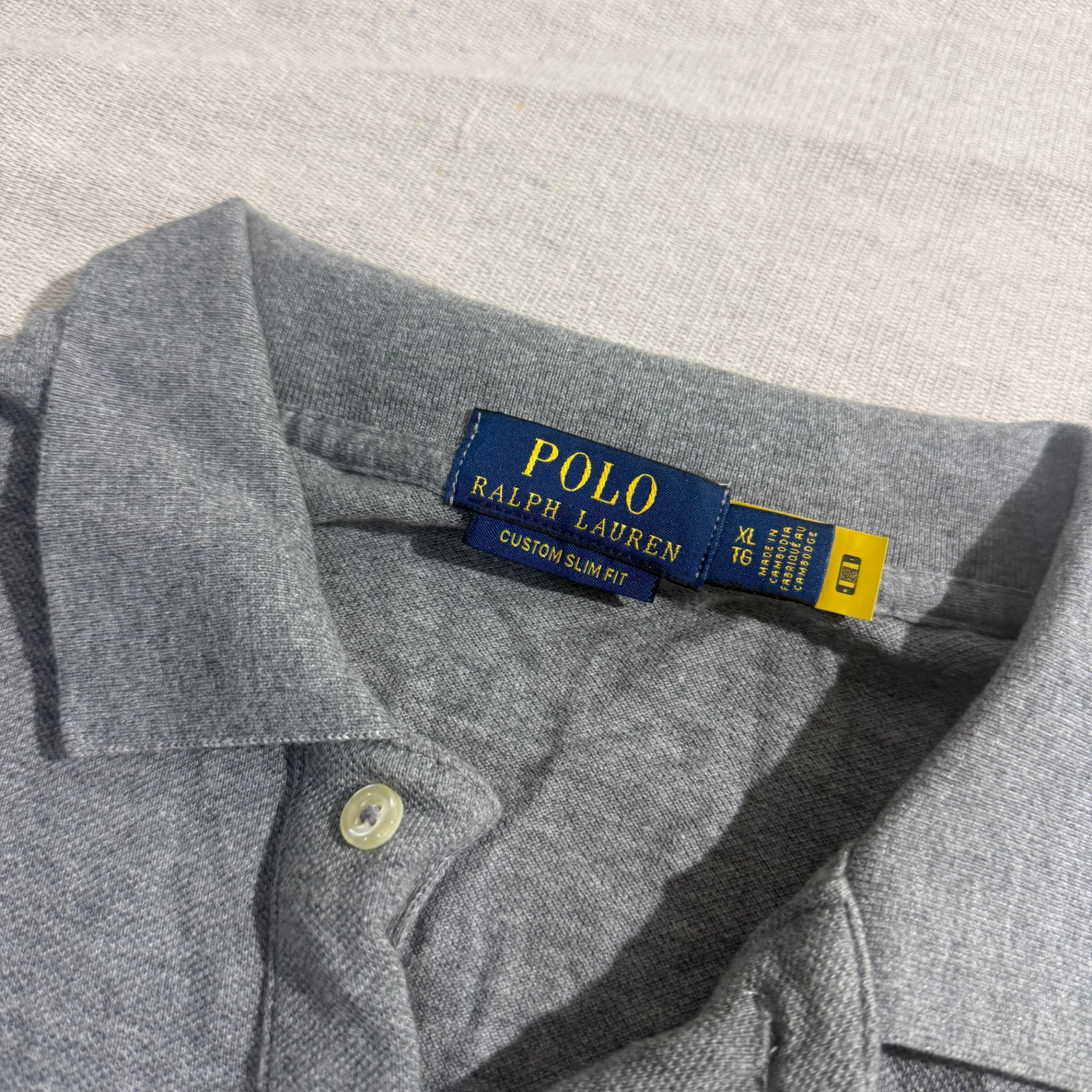 Polo Ralph Lauren Custom Slim Fit Polo Shirt Grey XL — photo 4 of 5