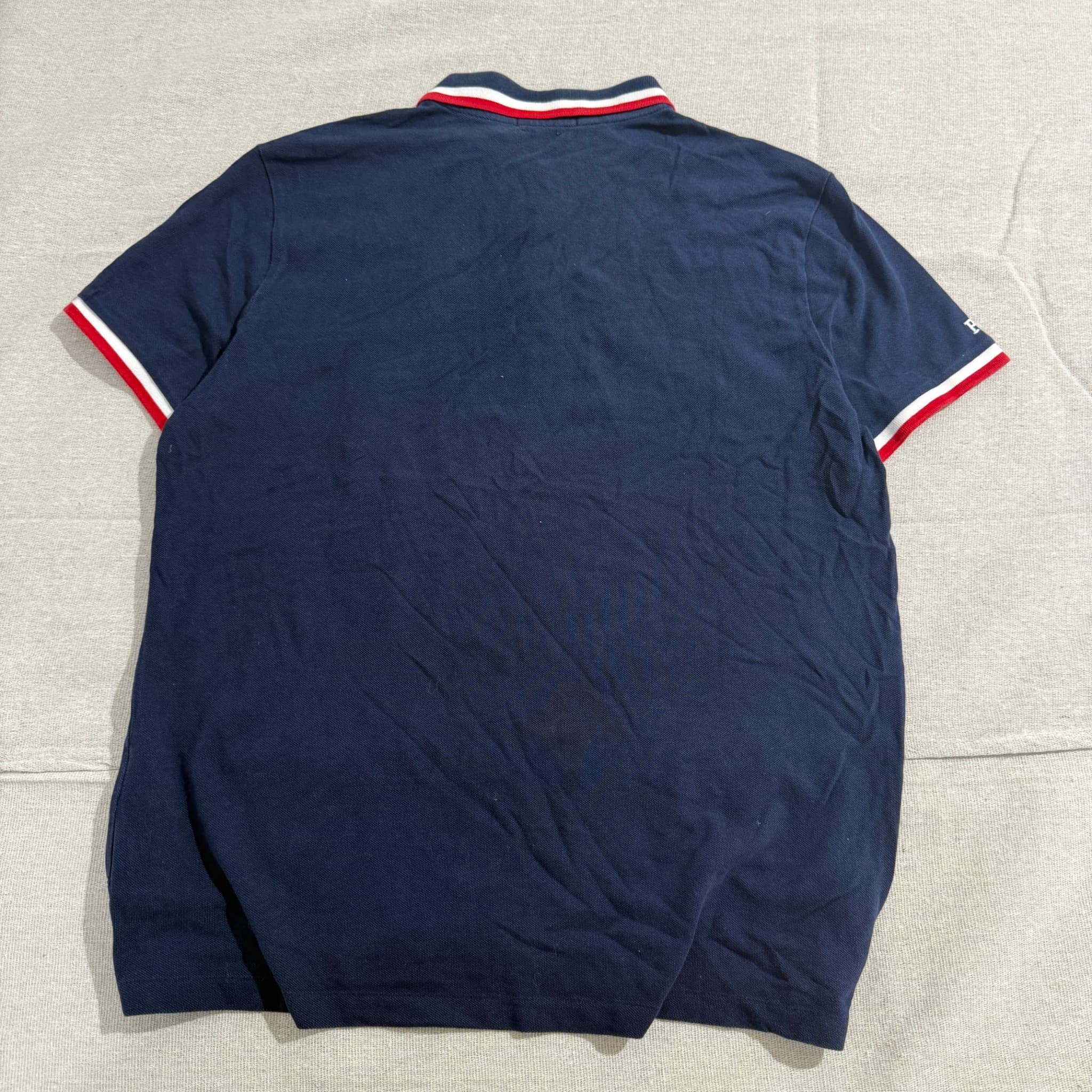 Polo Ralph Lauren Custom Slim Fit Polo Shirt Navy Red White Trim — photo 4 of 5