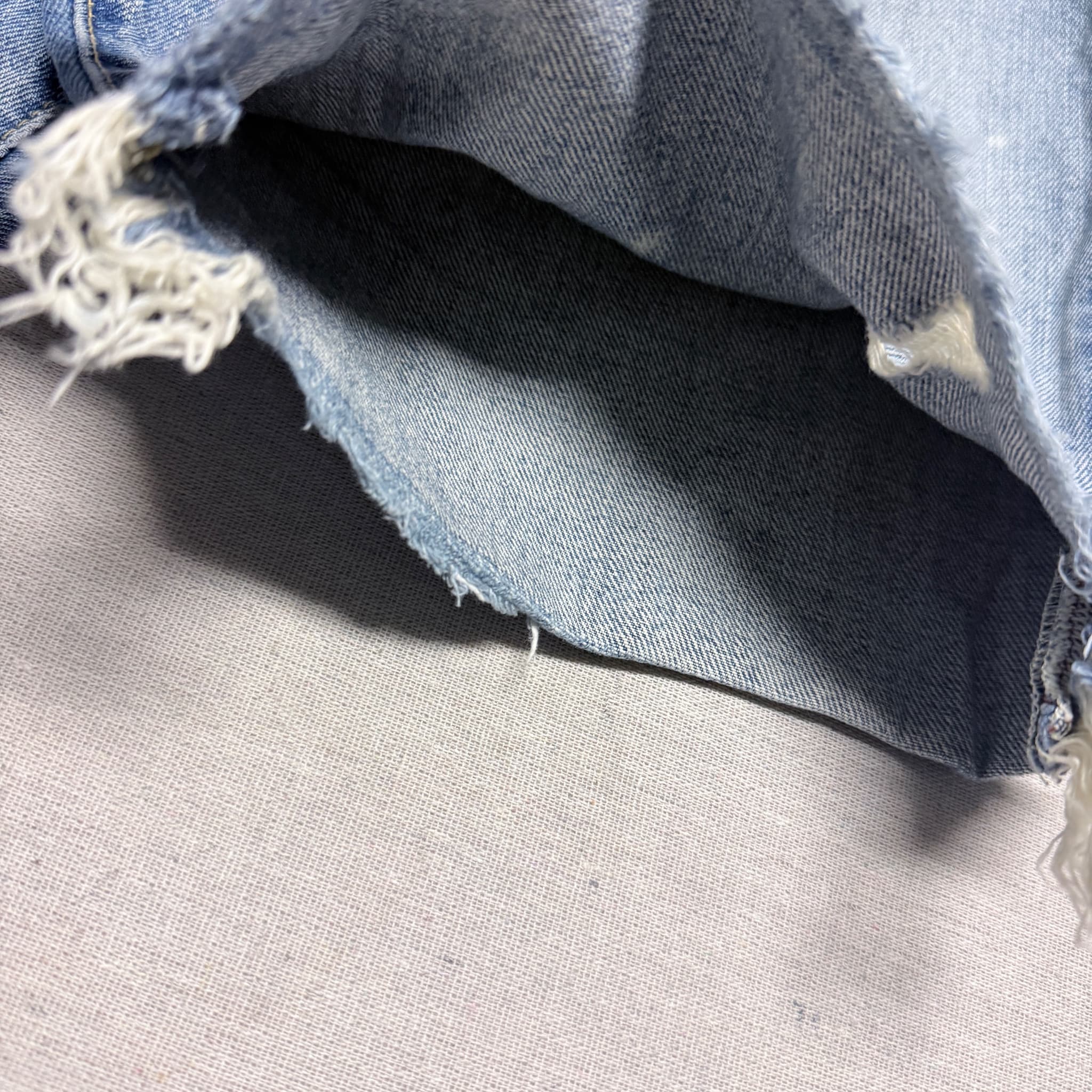 Polo Ralph Lauren Distressed Denim Cut-Off Shorts Blue Men Size 33 — photo 3 of 5