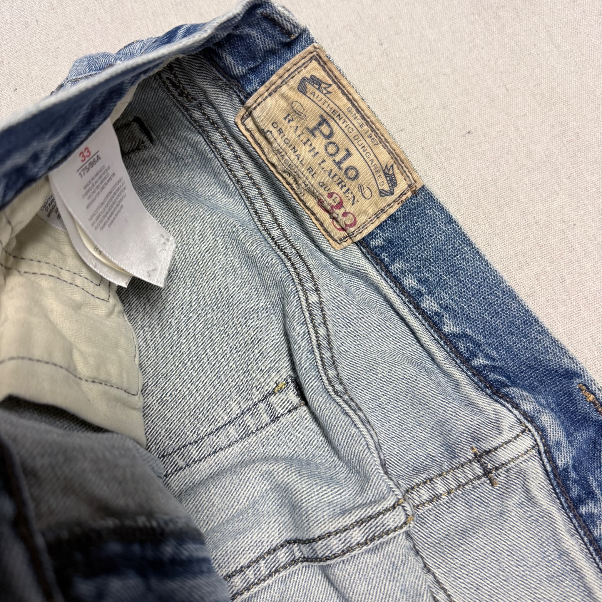 Polo Ralph Lauren Distressed Denim Cut-Off Shorts Blue Men Size 33 — photo 5 of 5