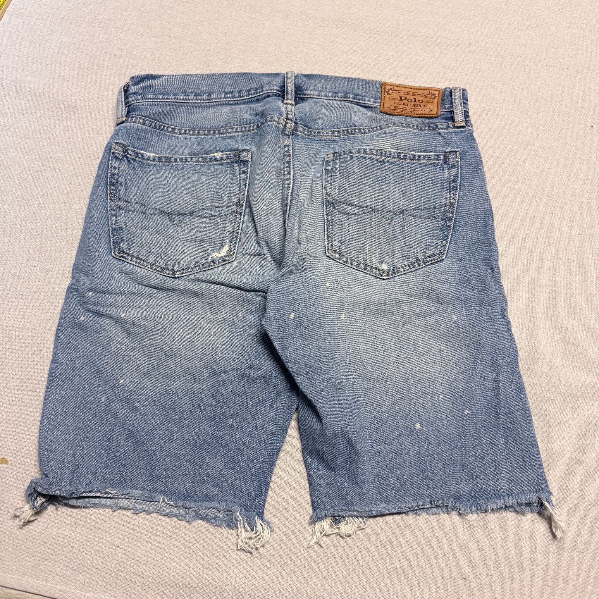 Polo Ralph Lauren Distressed Denim Cut-Off Shorts Blue Men Size 33 — photo 1 of 5