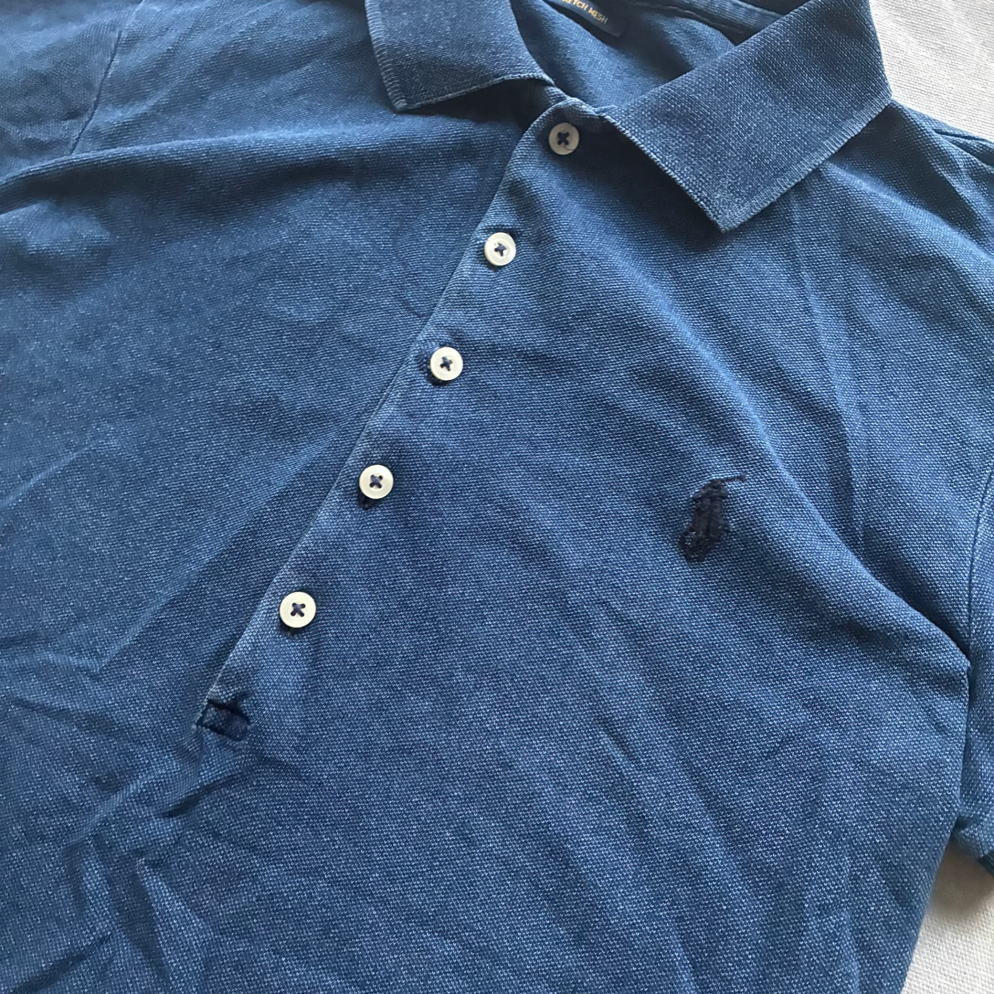 Polo Ralph Lauren Indigo Stretch Mesh Polo Shirt — photo 2 of 6