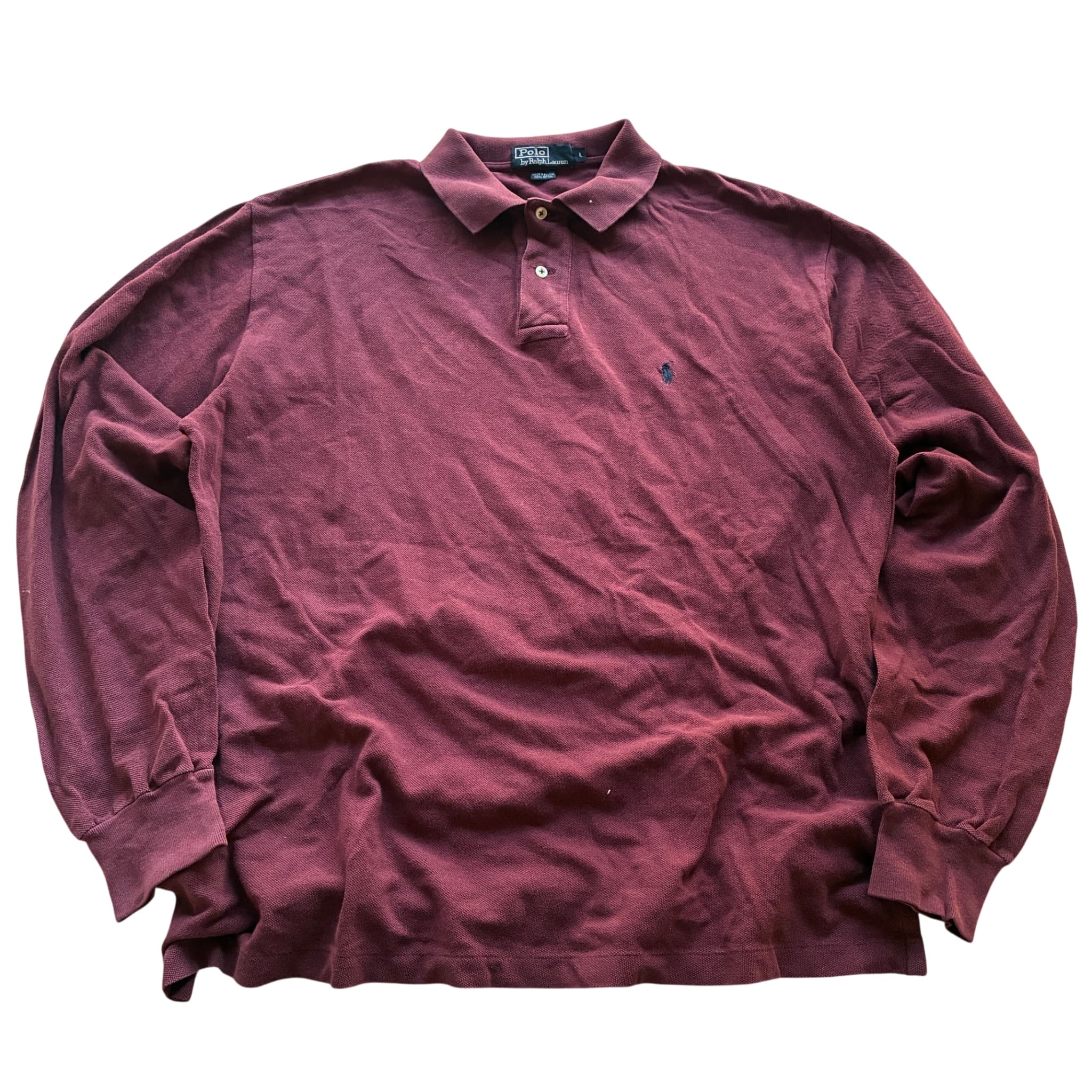 Polo Ralph Lauren Long Sleeve Polo Shirt Maroon L — photo 1 of 7
