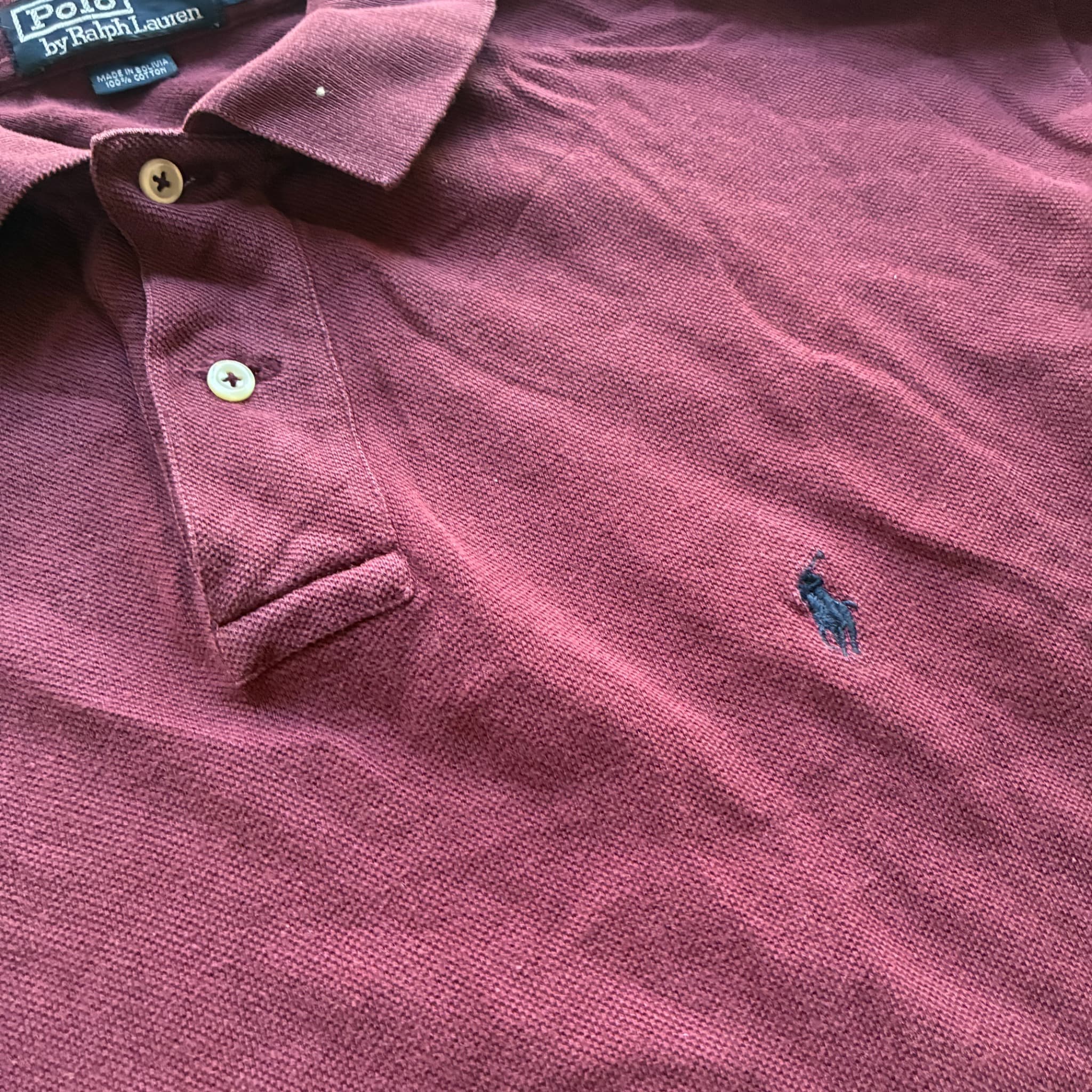 Polo Ralph Lauren Long Sleeve Polo Shirt Maroon L — photo 3 of 7