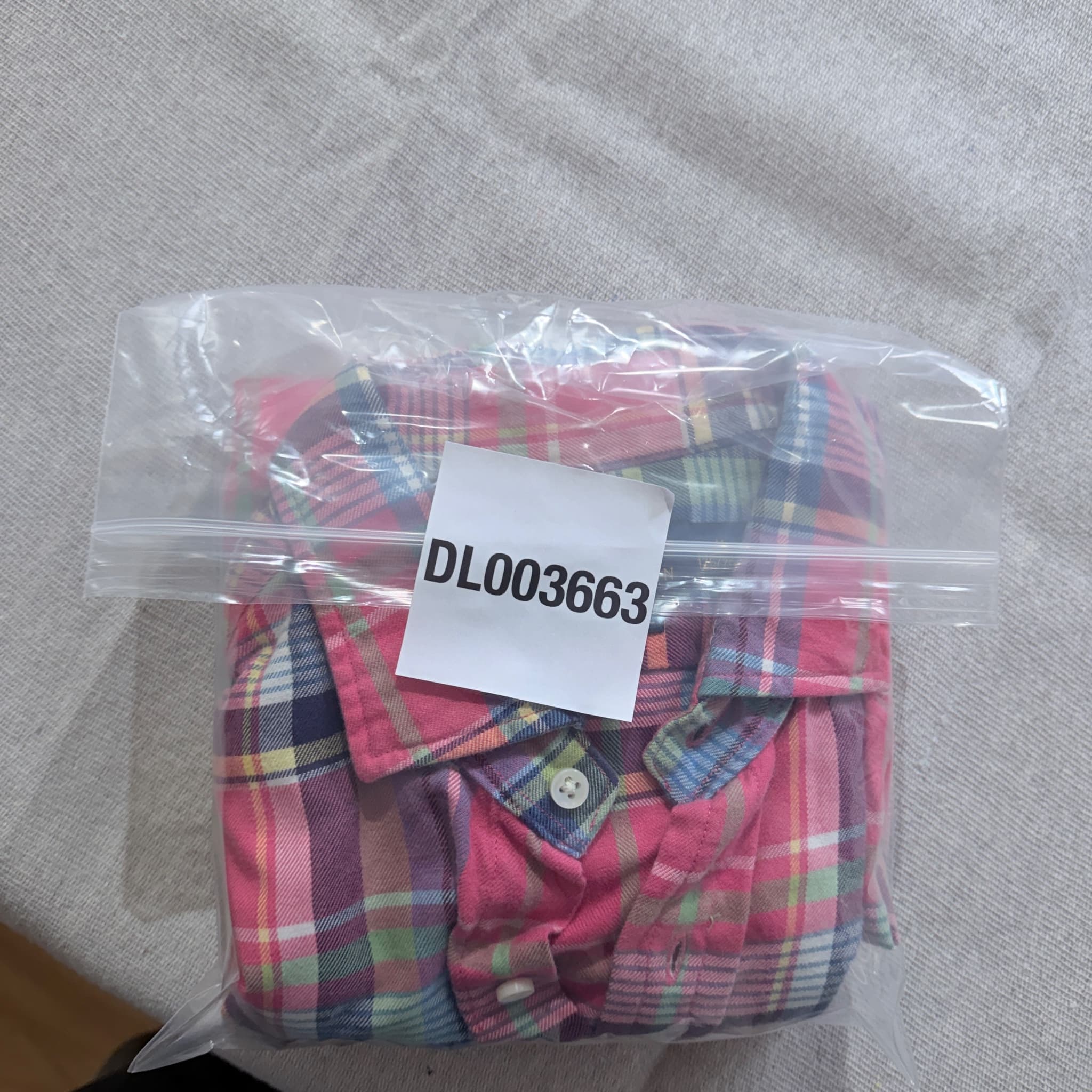 Polo Ralph Lauren Luxury Flannel Plaid Button-Down Shirt Pink Multi Size M — photo 8 of 8
