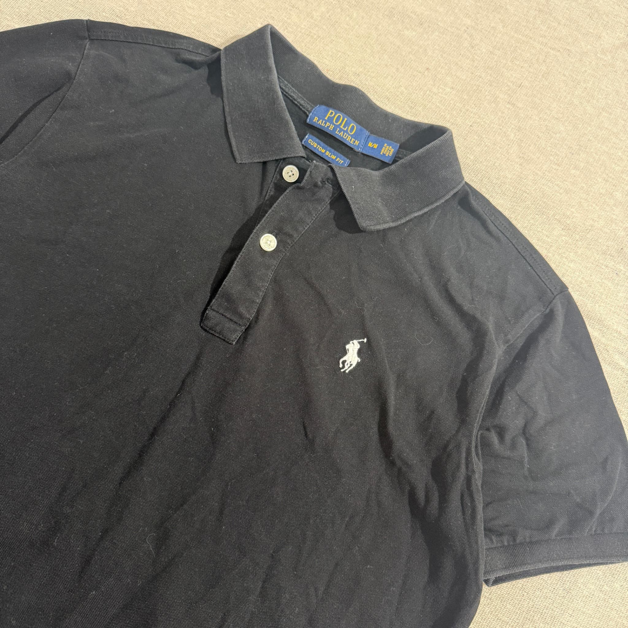 Polo Ralph Lauren Men's Black Custom Slim Fit Polo Shirt Size M — photo 2 of 5
