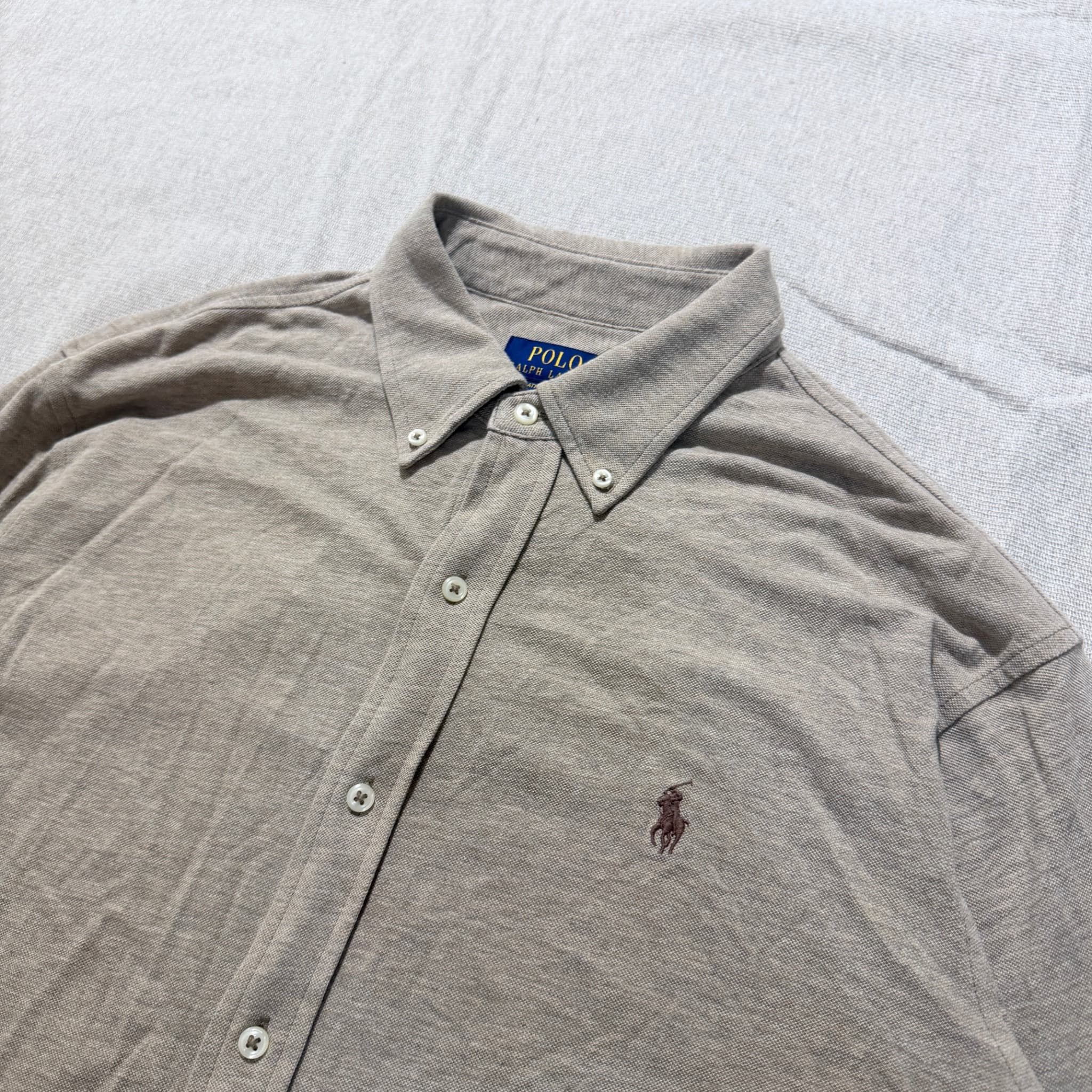 Polo Ralph Lauren Men's Grey Featherweight Mesh Button-Down Shirt Size XL — photo 2 of 6