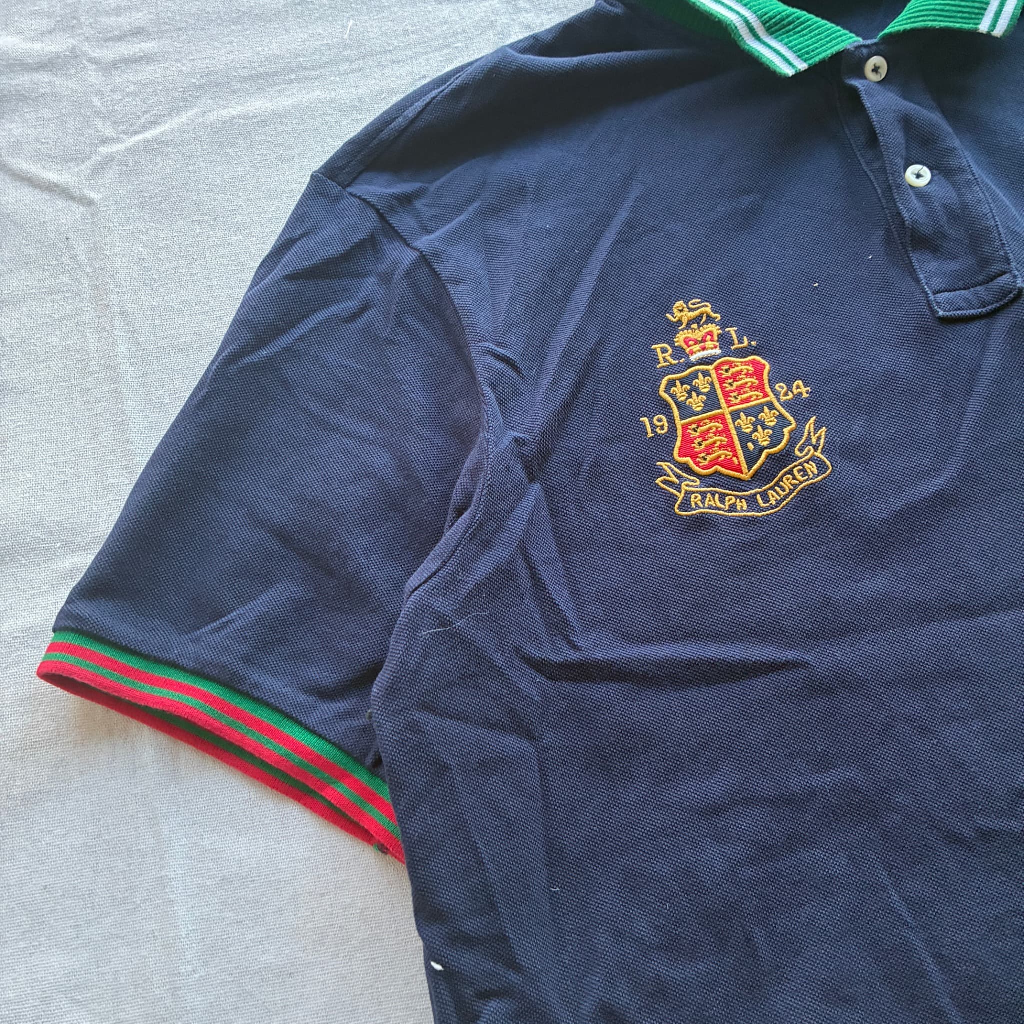 Polo Ralph Lauren Men's Navy Blue Crest Embroidered Polo Shirt XXL — photo 2 of 6