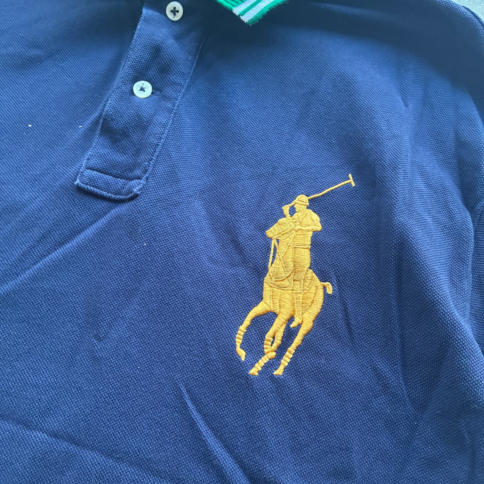 Polo Ralph Lauren Men's Navy Blue Crest Embroidered Polo Shirt XXL — photo 3 of 6