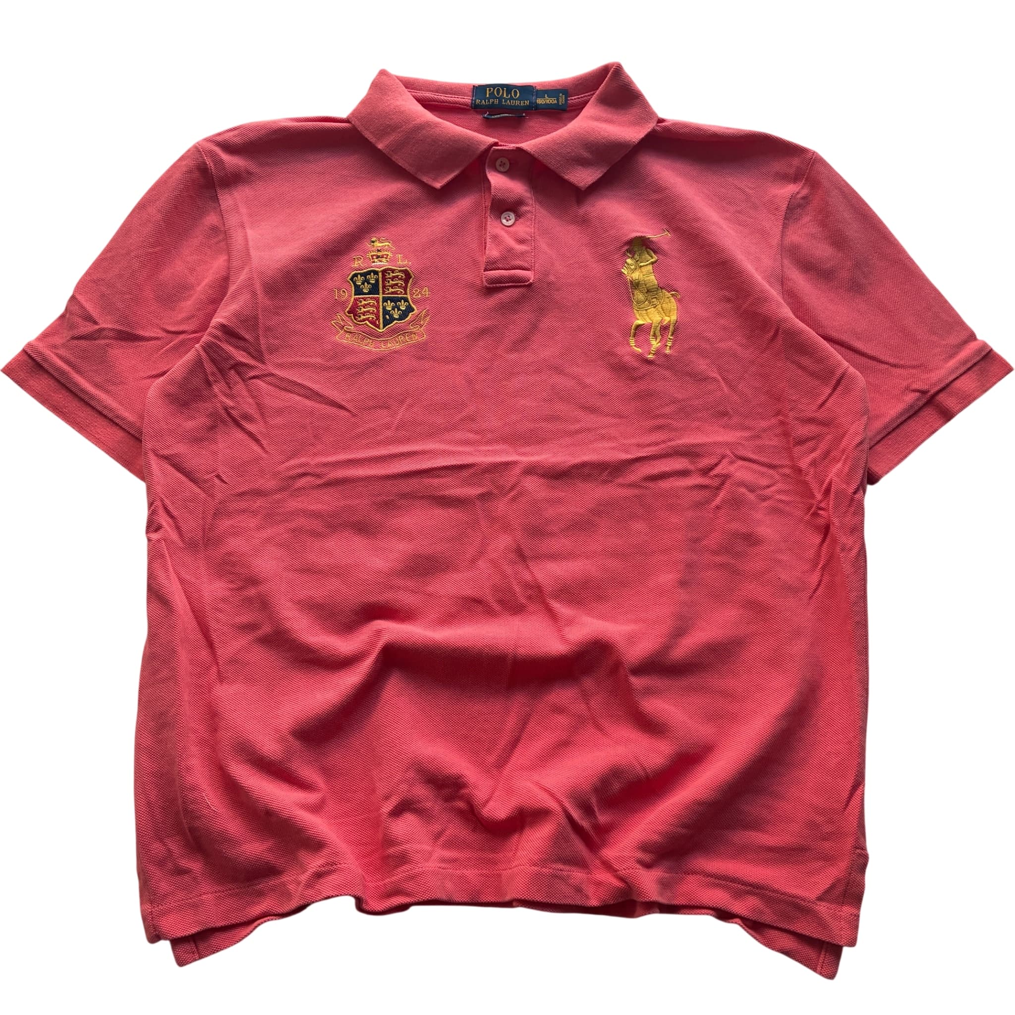 Polo Ralph Lauren Men's Red Custom Fit Crest Polo Shirt Size L — photo 1 of 5