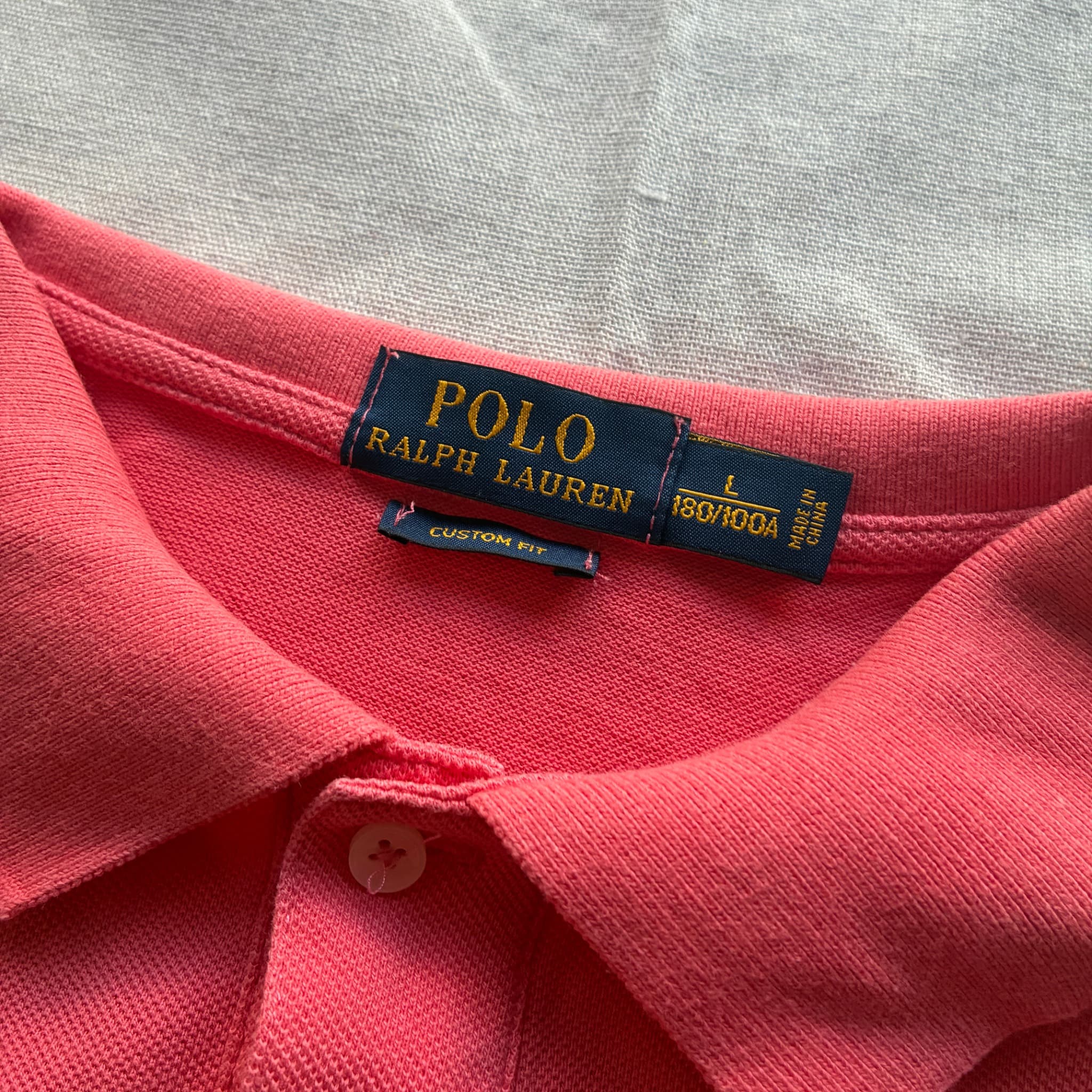 Polo Ralph Lauren Men's Red Custom Fit Crest Polo Shirt Size L — photo 3 of 5