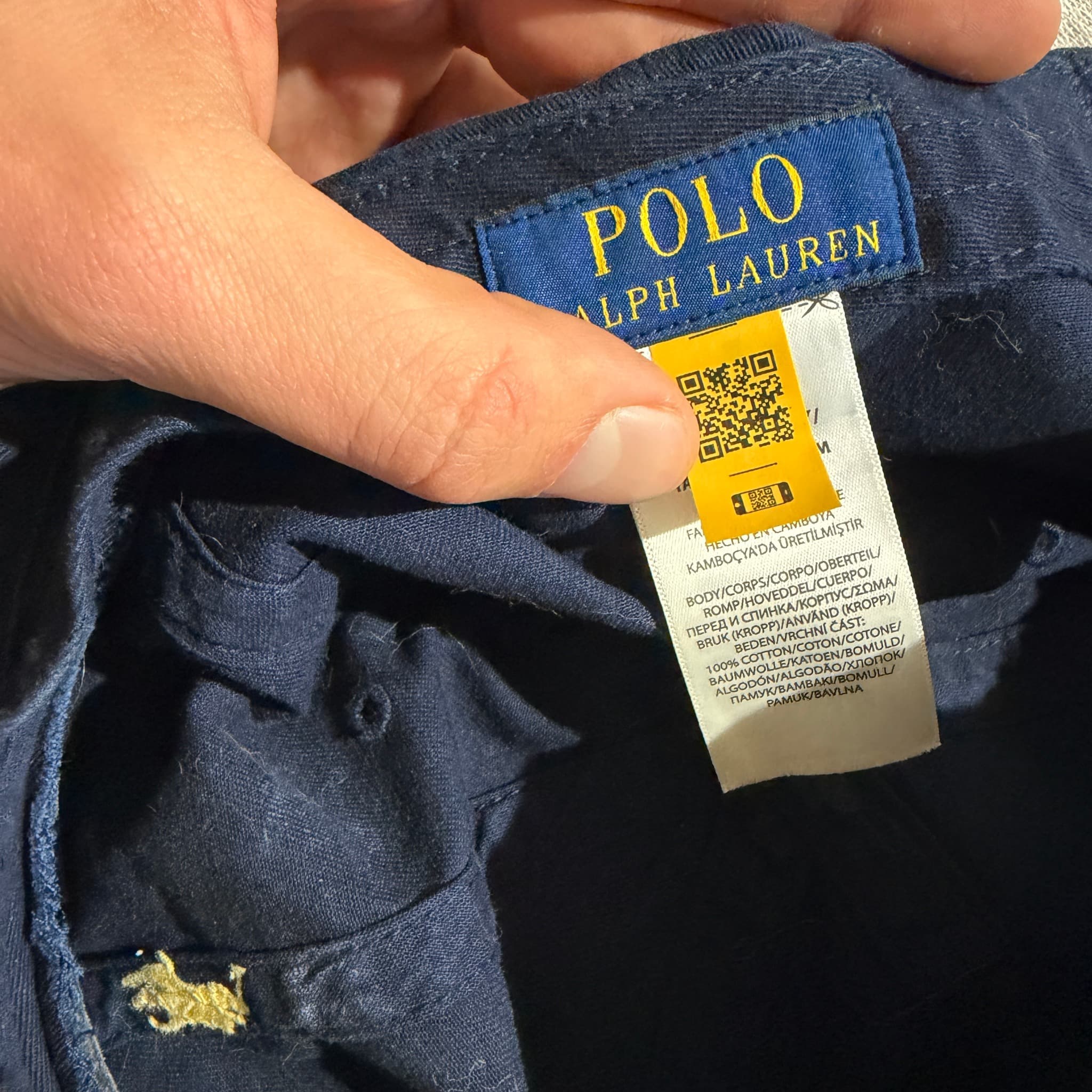 Polo Ralph Lauren Navy Blue Chino Baseball Cap — photo 5 of 6