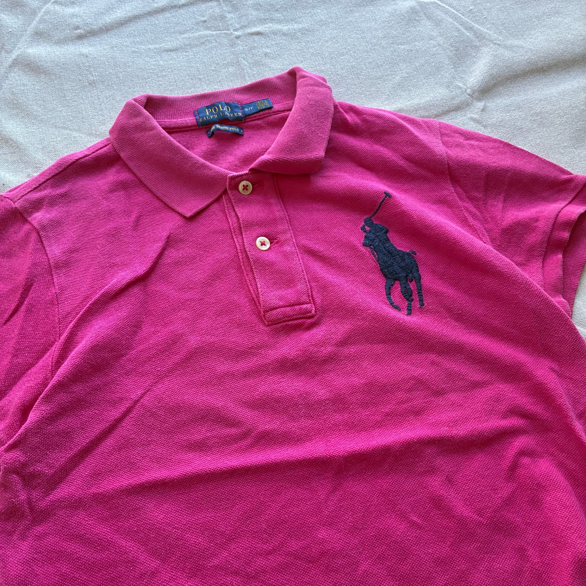 Polo Ralph Lauren Pink Skinny Polo Shirt S — photo 2 of 6