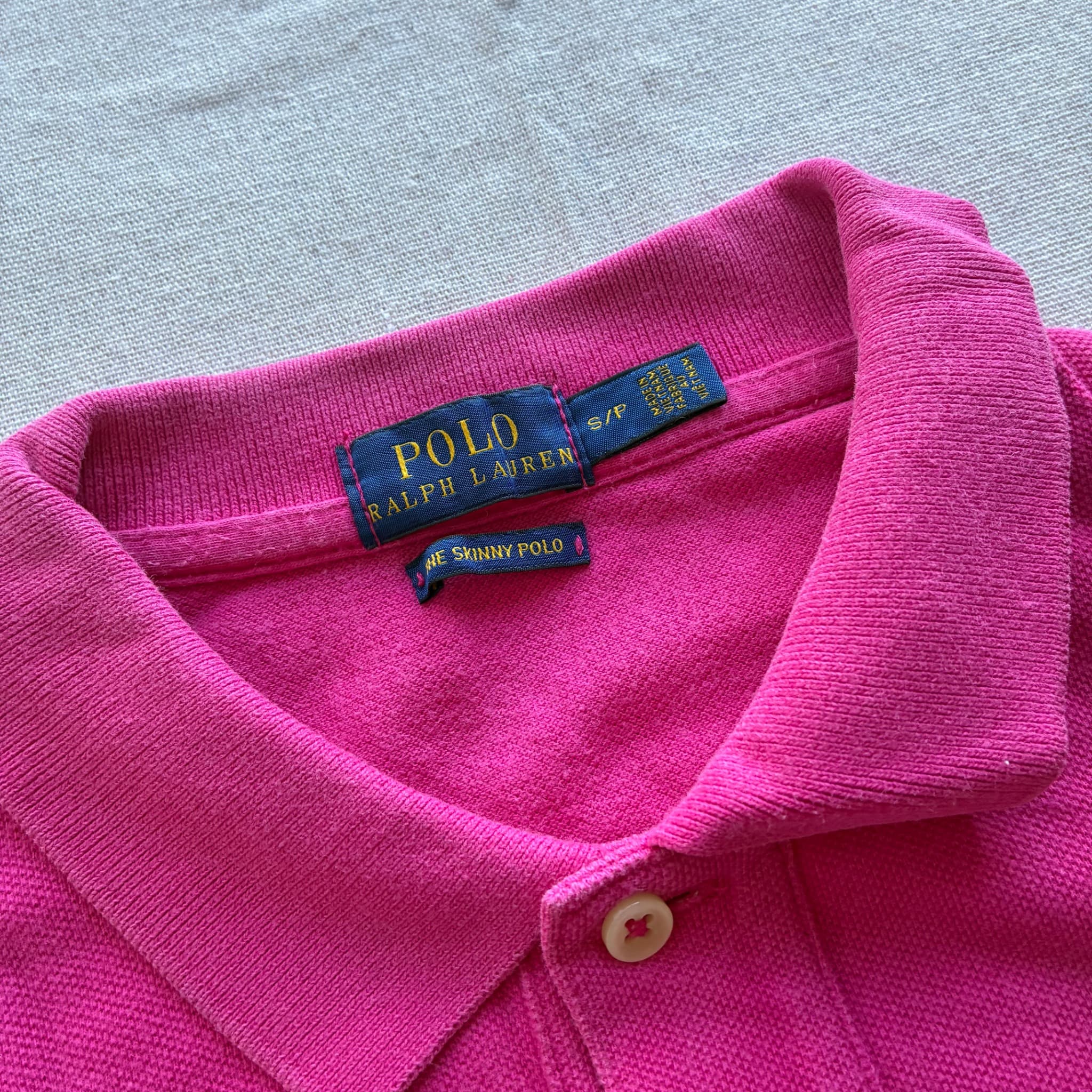 Polo Ralph Lauren Pink Skinny Polo Shirt S — photo 3 of 6
