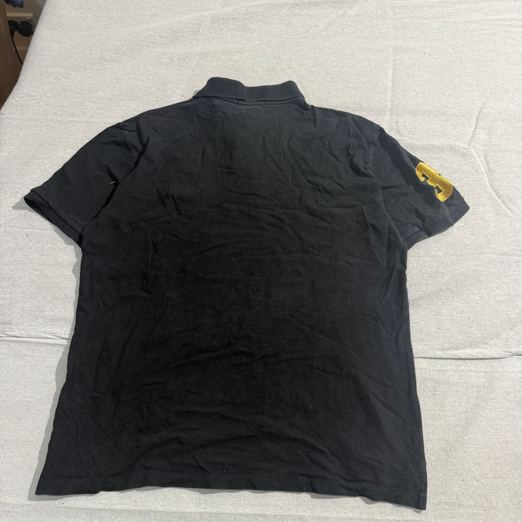 POLO RALPH LAUREN Polo Shirt Black Gold Big Pony Size L — photo 2 of 6