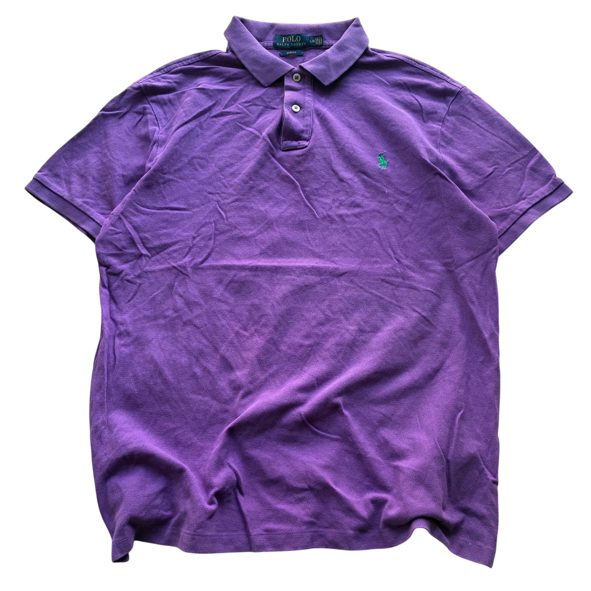 Polo Ralph Lauren Slim Fit Purple Polo Shirt Size L — photo 1 of 5