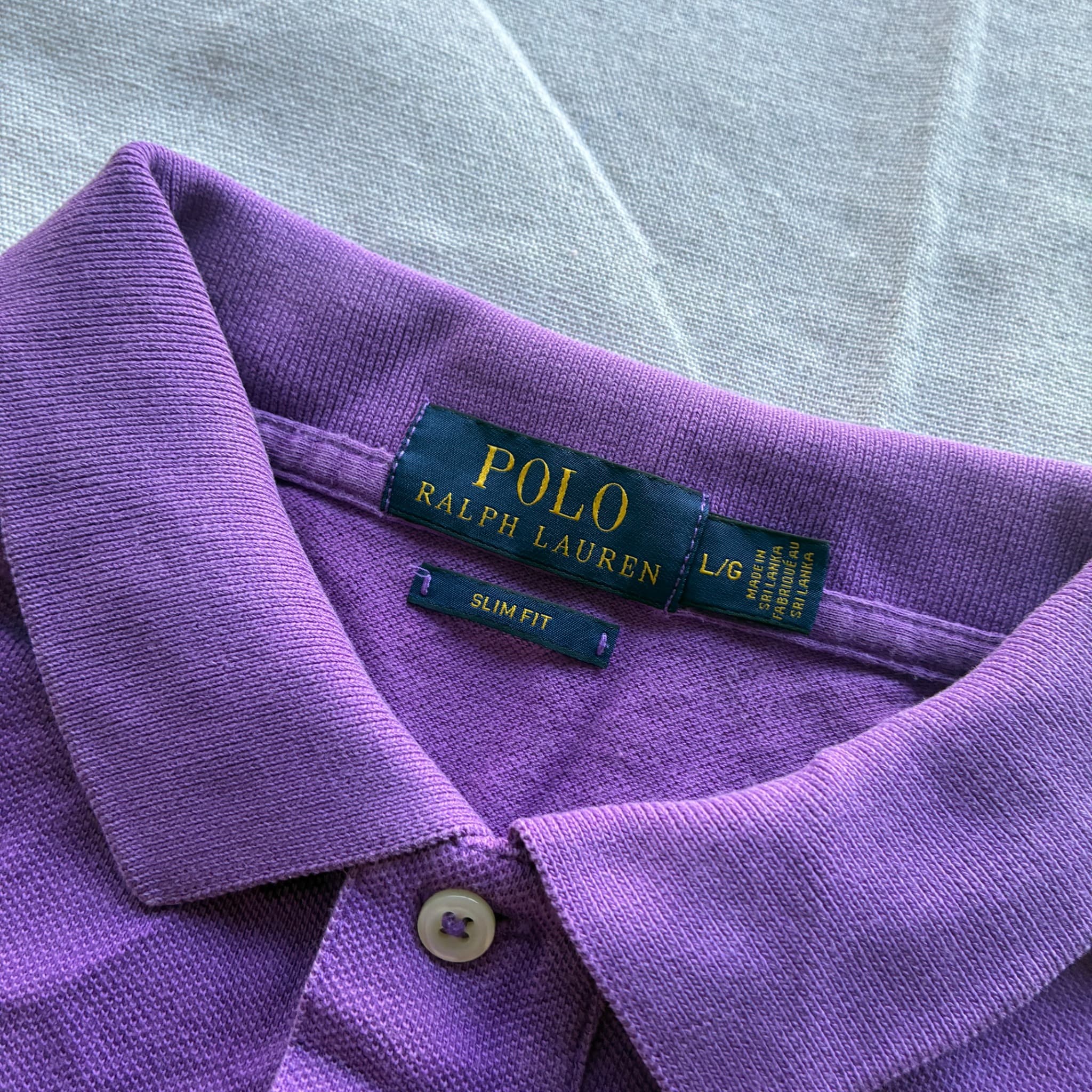 Polo Ralph Lauren Slim Fit Purple Polo Shirt Size L — photo 3 of 5