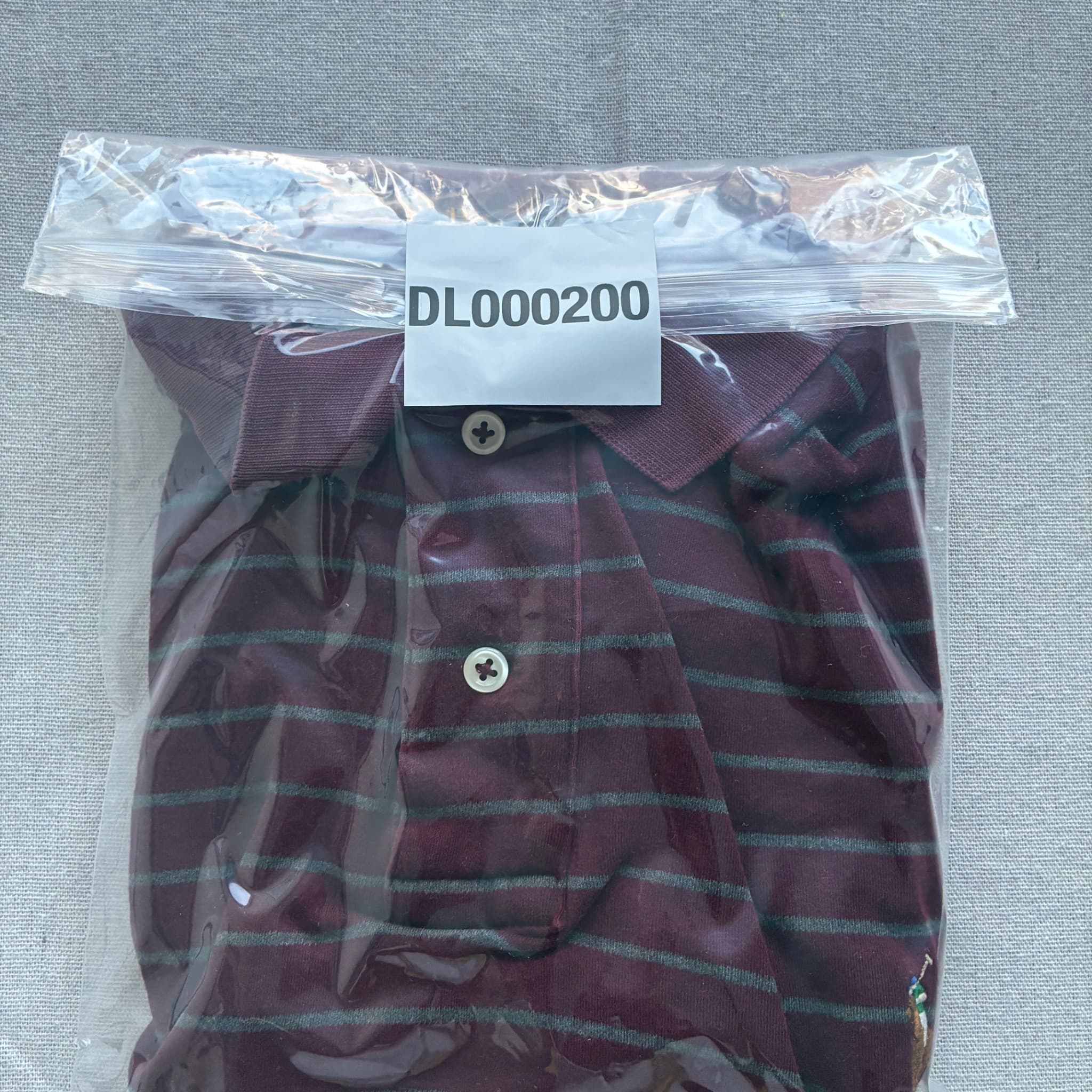 Polo Ralph Lauren Striped Polo Shirt Maroon Large — photo 7 of 7