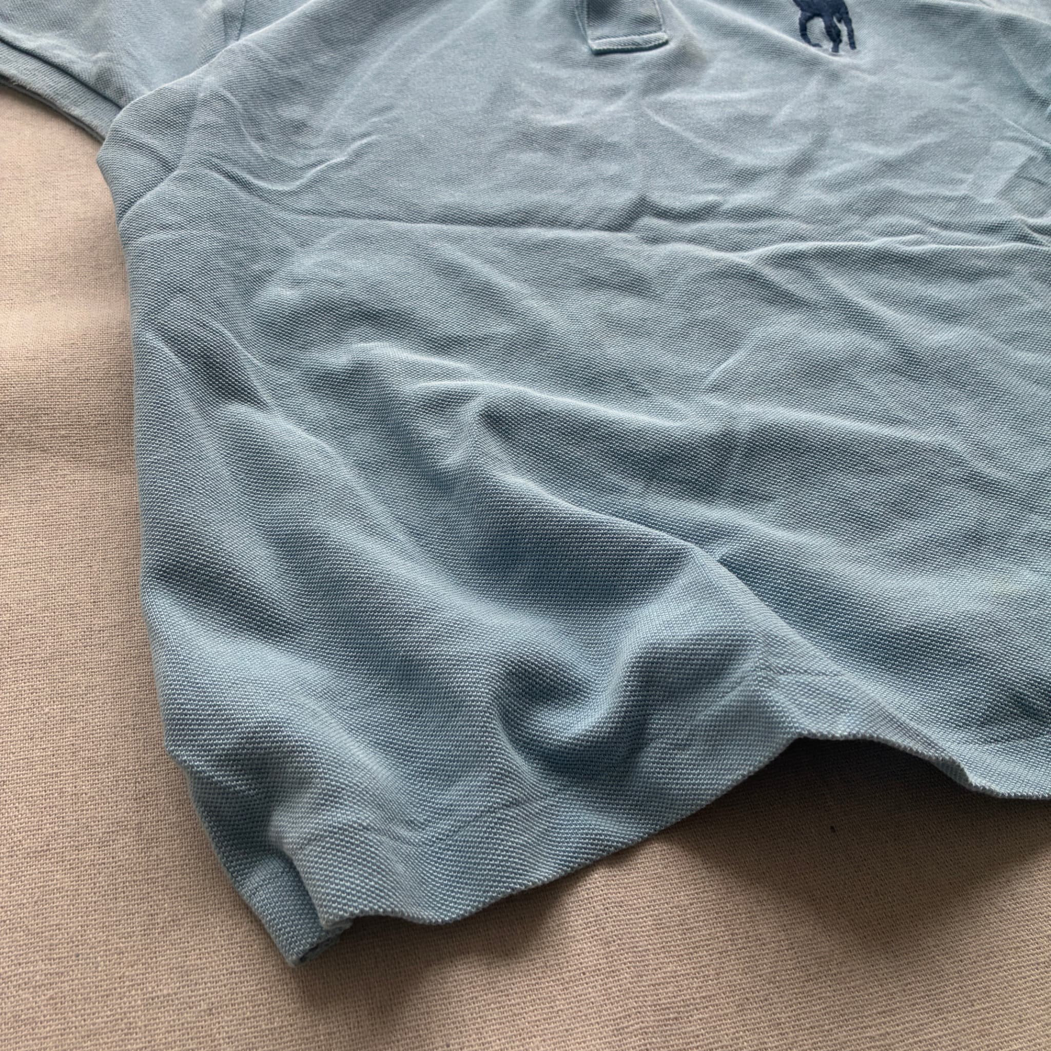 Polo Ralph Lauren Women's Skinny Fit Mesh Polo Shirt Light Blue Size L — photo 2 of 6