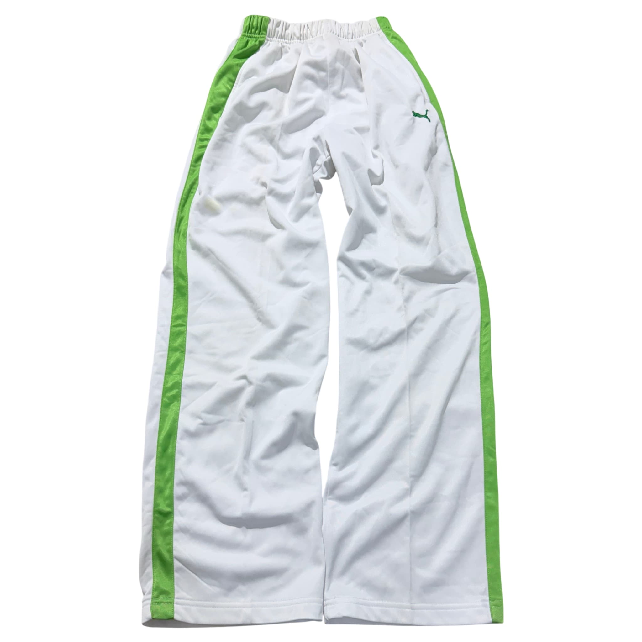 Puma Vintage White And Green Track Pants Baggy 2000s Release — photo 1 of 8