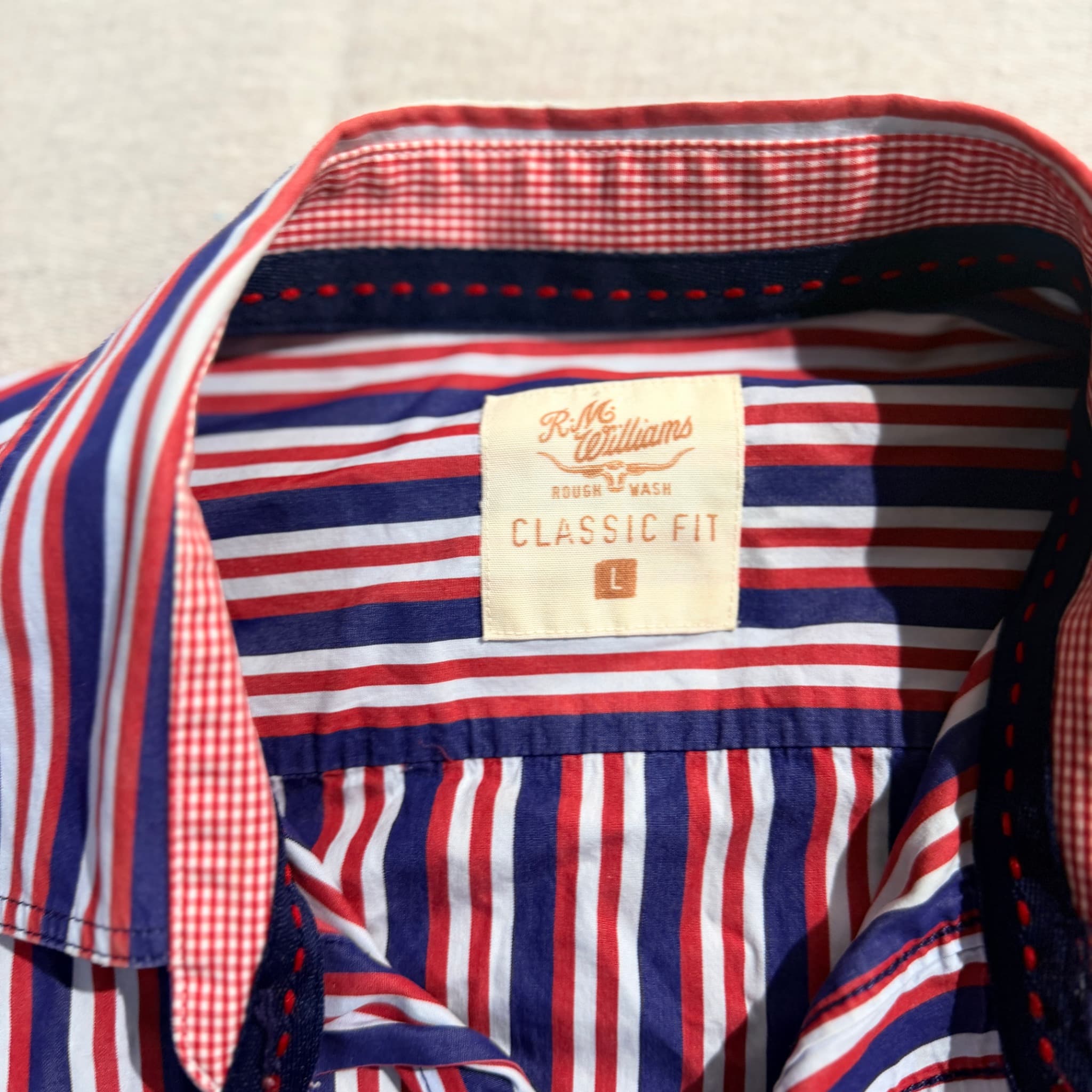 R.M.Williams Striped Long Sleeve Shirt L — photo 3 of 7