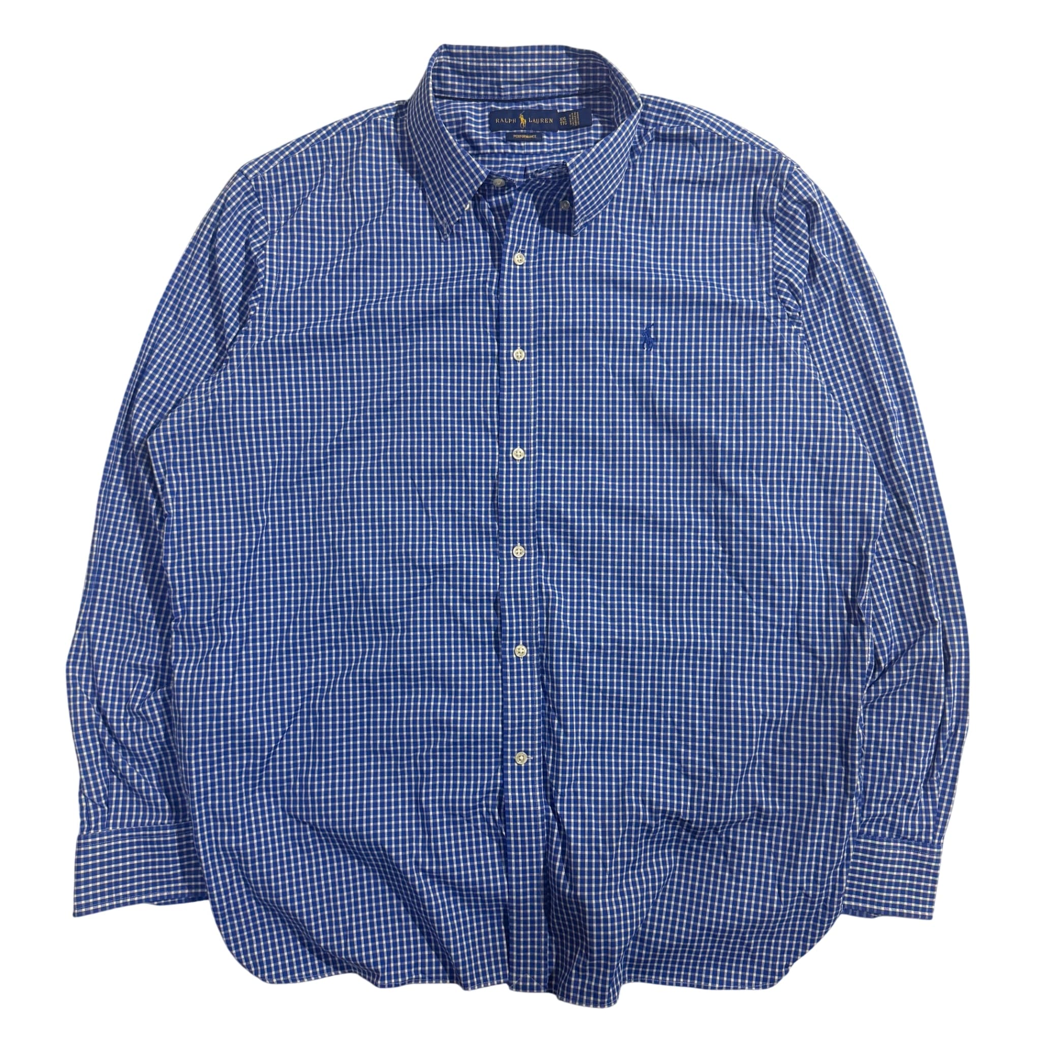Ralph Lauren Performance Gingham Button-Down Shirt Blue XXL — photo 1 of 7
