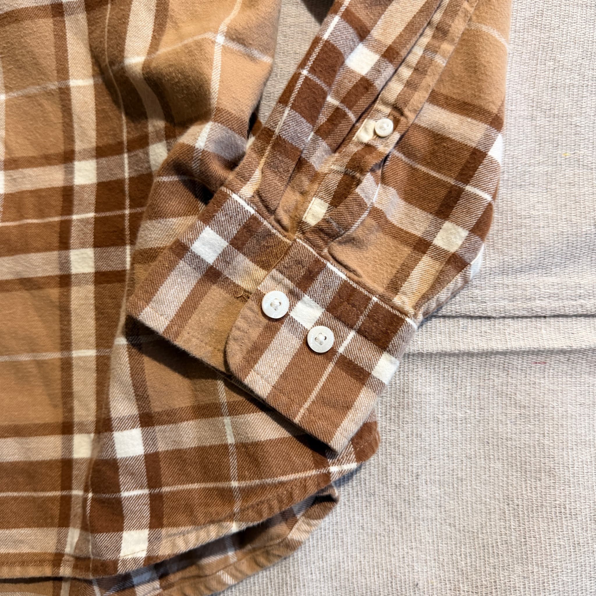 RB Sellars Brown Plaid Long Sleeve Shirt — photo 6 of 9