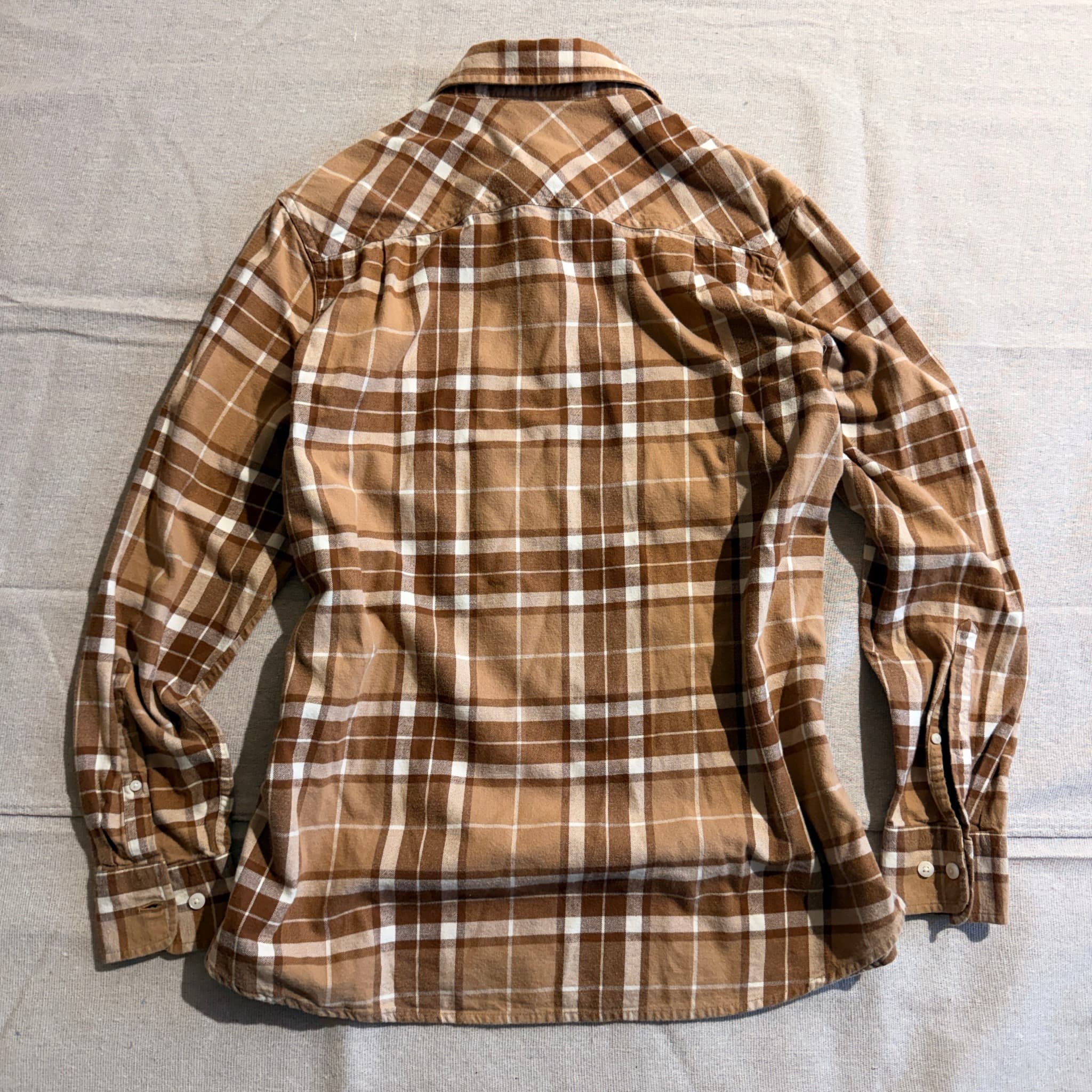 RB Sellars Brown Plaid Long Sleeve Shirt — photo 7 of 9