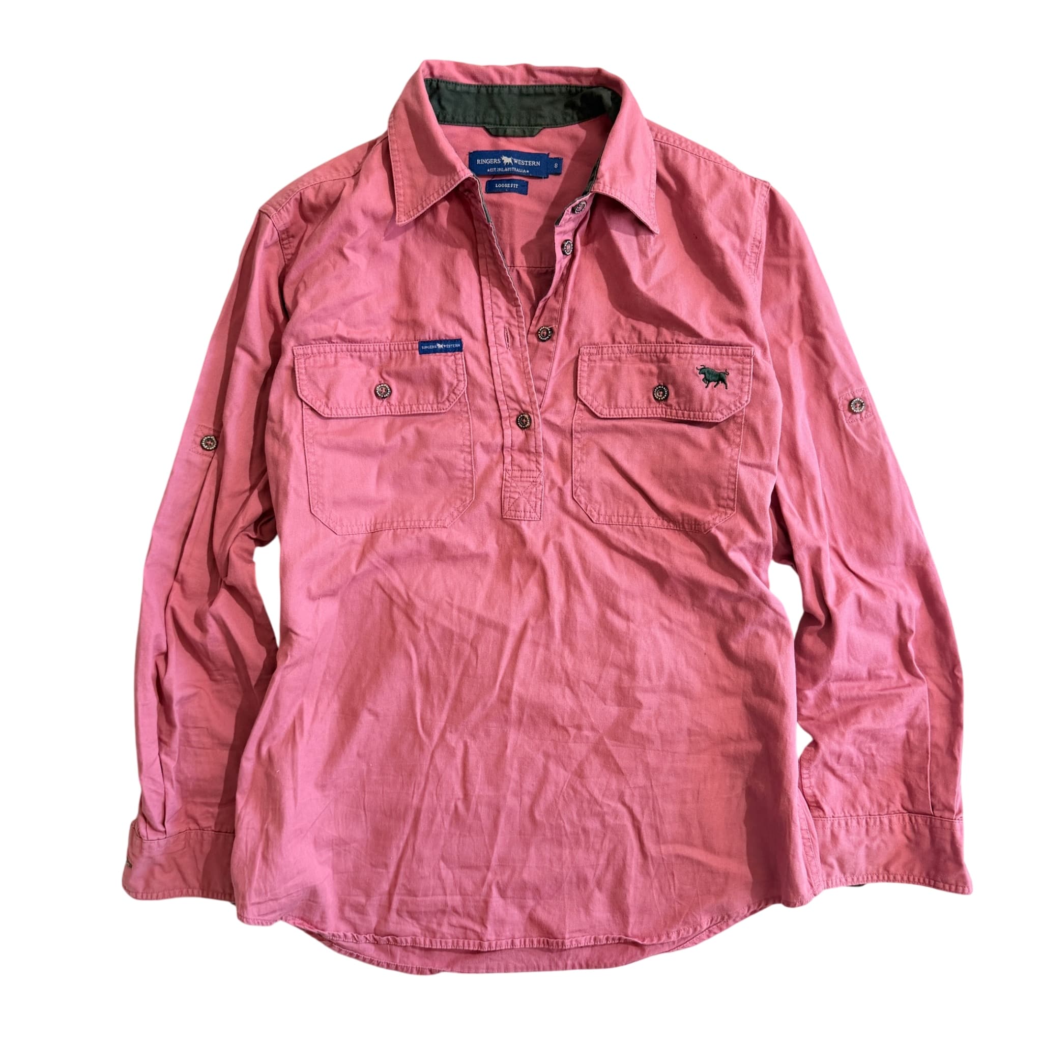 Ringers Western Pink Long Sleeve Work Shirt — photo 1 of 9