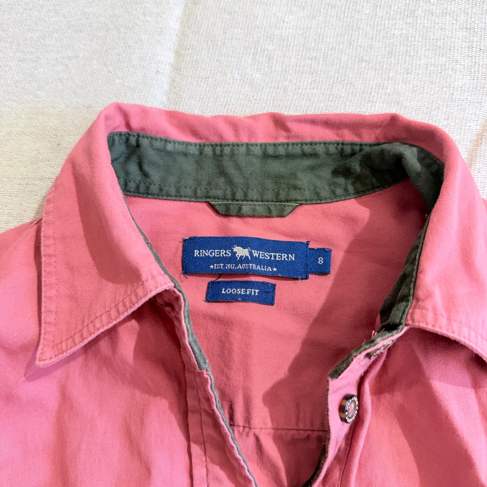 Ringers Western Pink Long Sleeve Work Shirt — photo 4 of 9