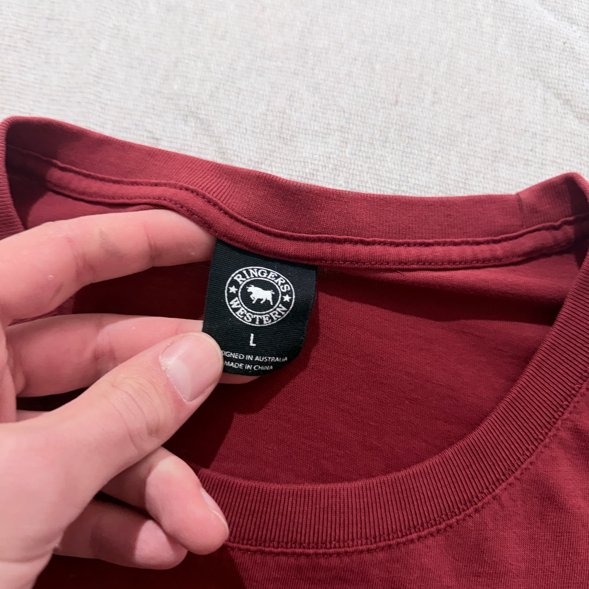 Ringers Western Signature Bull T-Shirt Maroon — photo 5 of 7