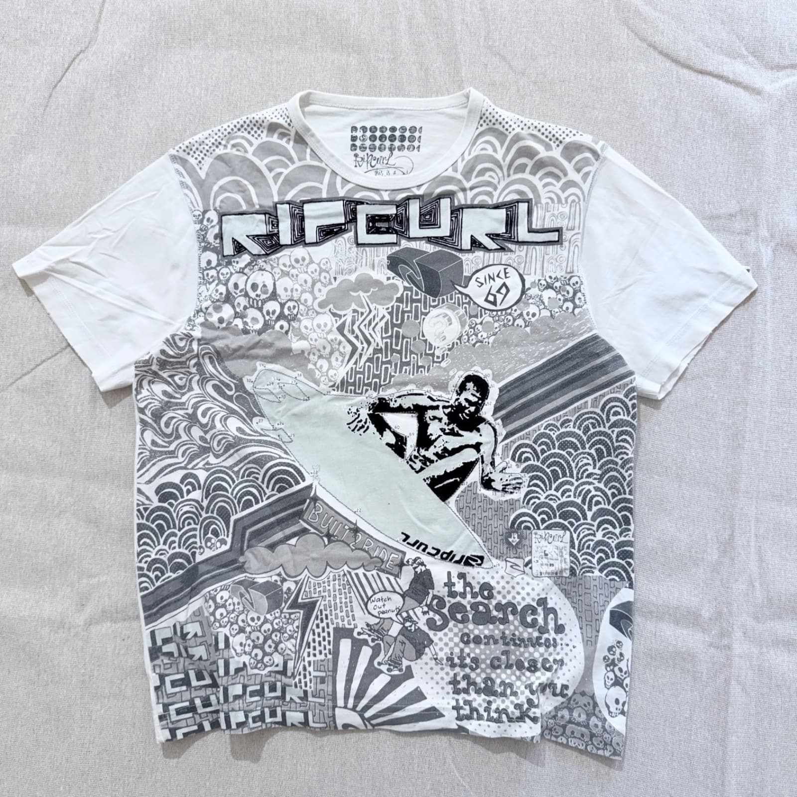 Rip Curl Since 69 Graphic T-Shirt Black White Slim Fit — photo 1 of 6