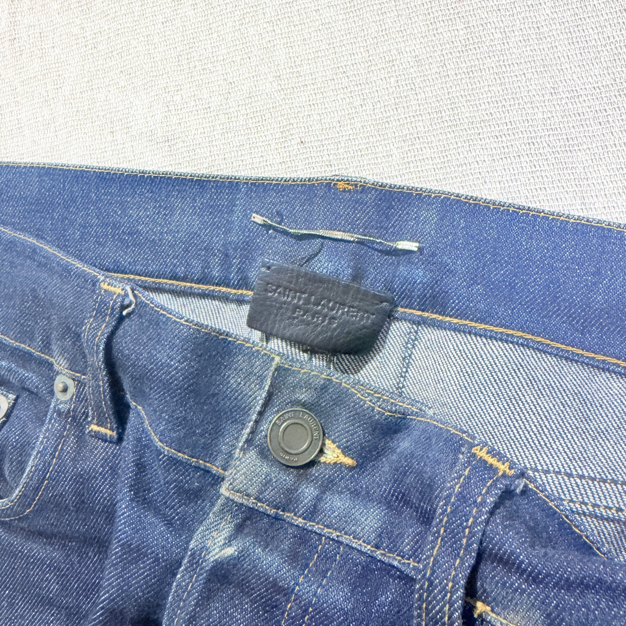 SAINT LAURENT Dark Blue Denim Jeans Men's Size 34 — photo 5 of 10