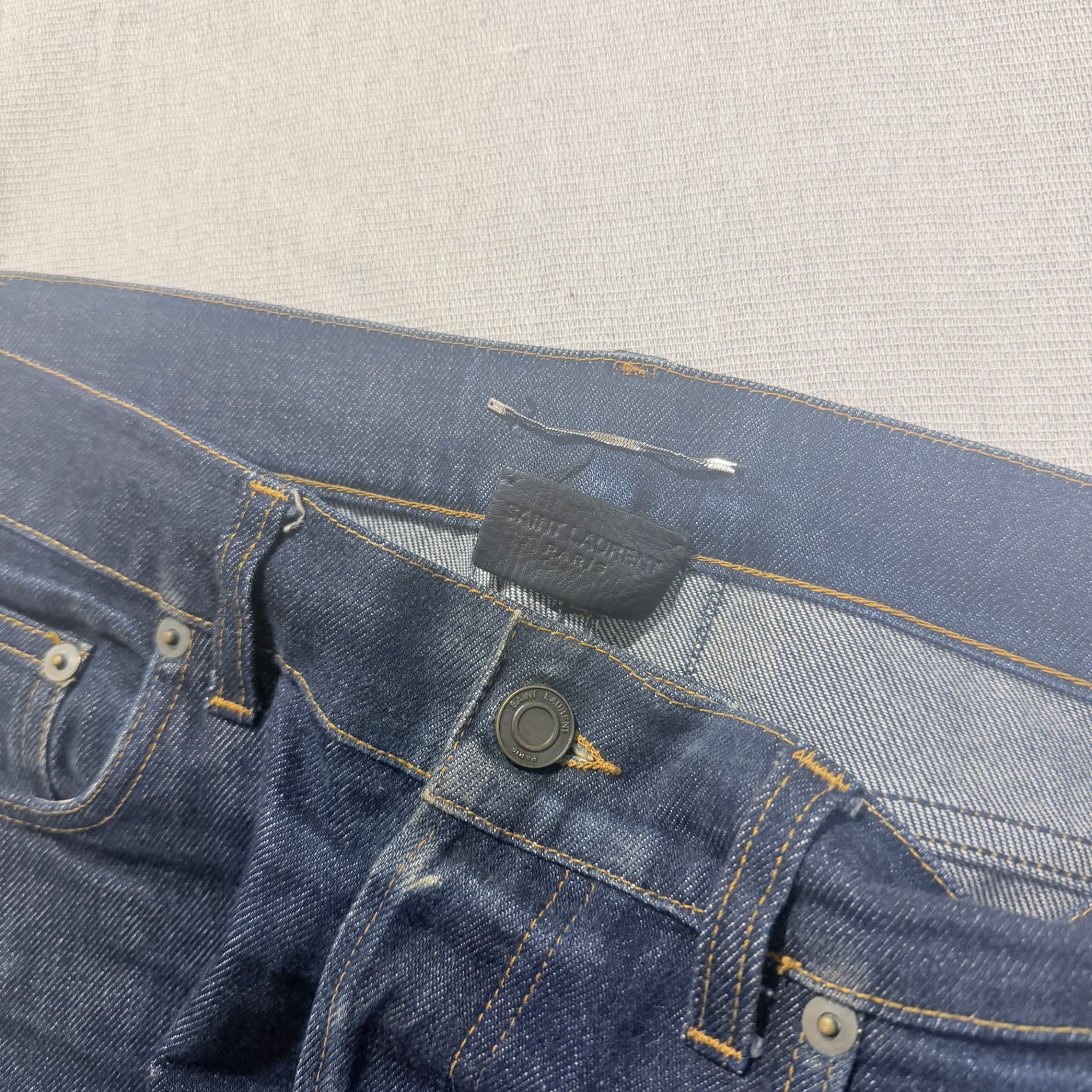 SAINT LAURENT Dark Blue Denim Jeans Men's Size 34 — photo 6 of 10