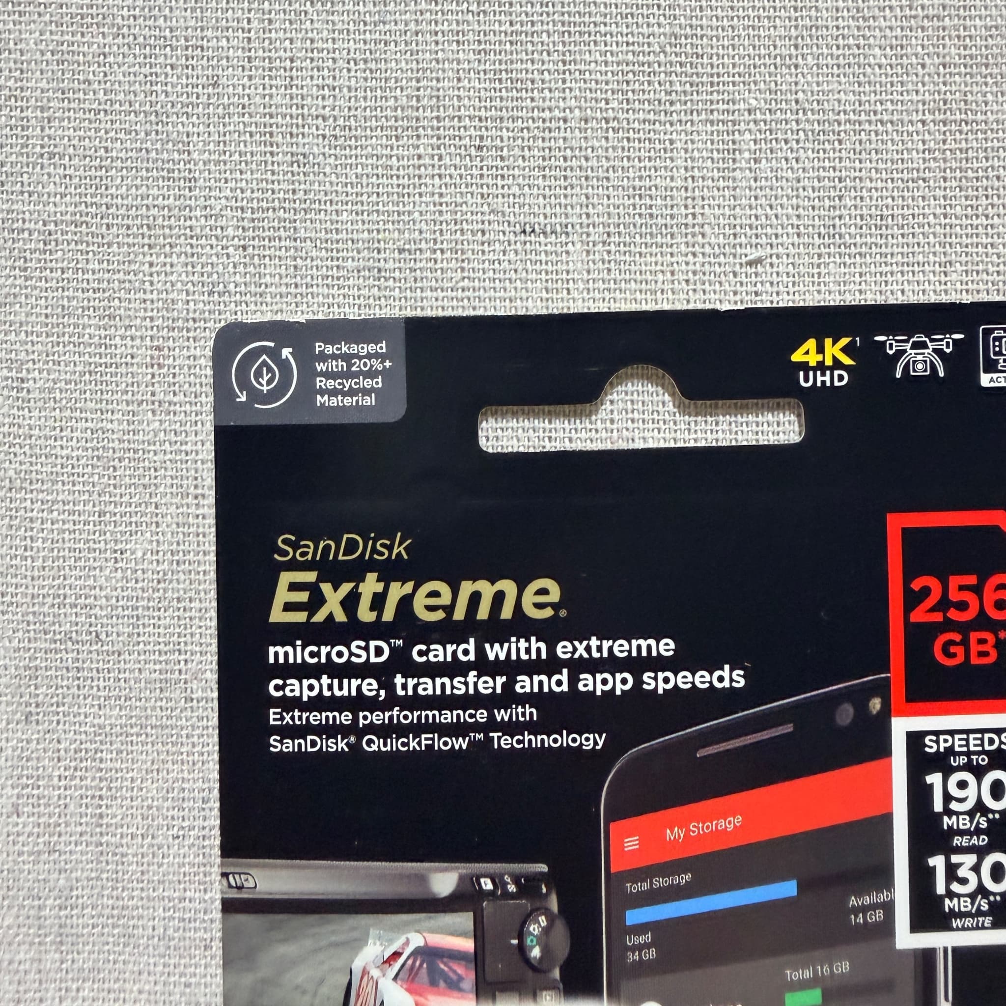 SanDisk Extreme 256GB microSDXC UHS-I Memory Card with Adapter — photo 3 of 7