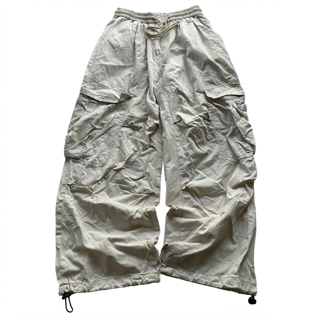 Seimec Beige Cargo Parachute Pants — photo 1 of 7