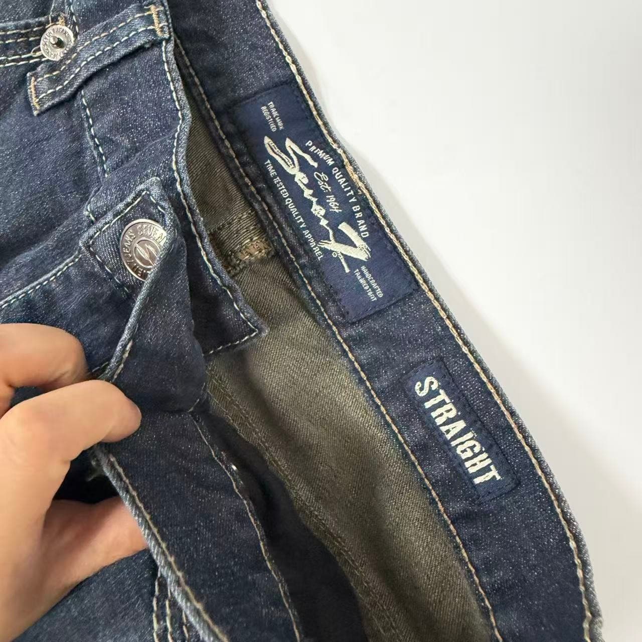 Seven7 Straight Leg Dark Wash Jeans — photo 2 of 10