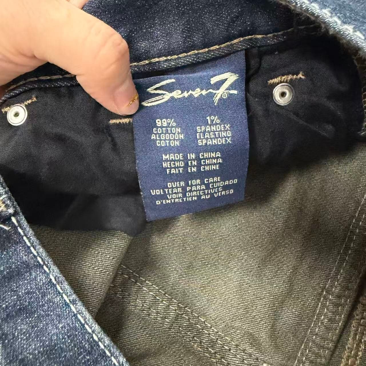 Seven7 Straight Leg Dark Wash Jeans — photo 3 of 10